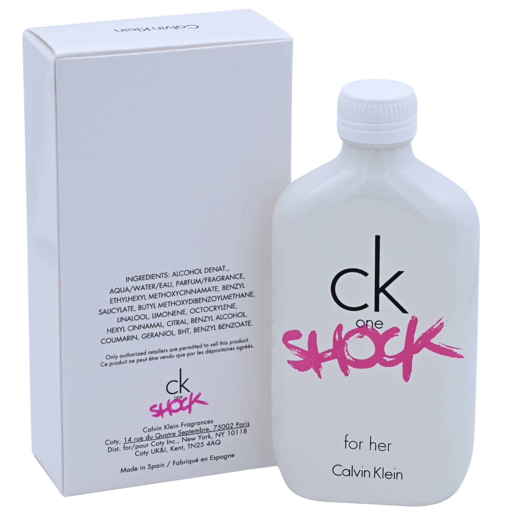 CK One Shock by Calvin Klein 3.3 / 3.4 oz EDT For Women NEW in BOX