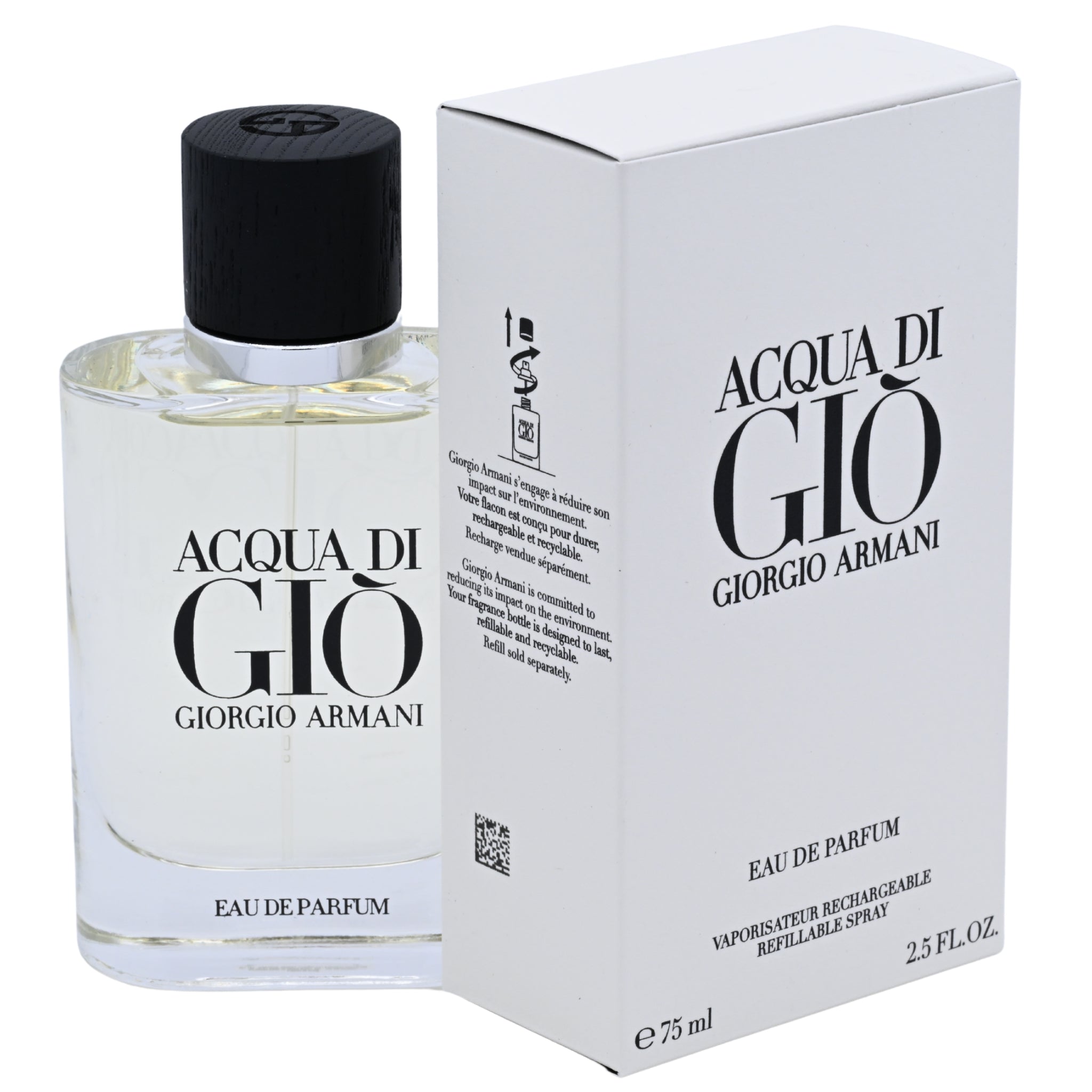 Acqua di Giò Eau de Parfum bottle and packaging on a white background
