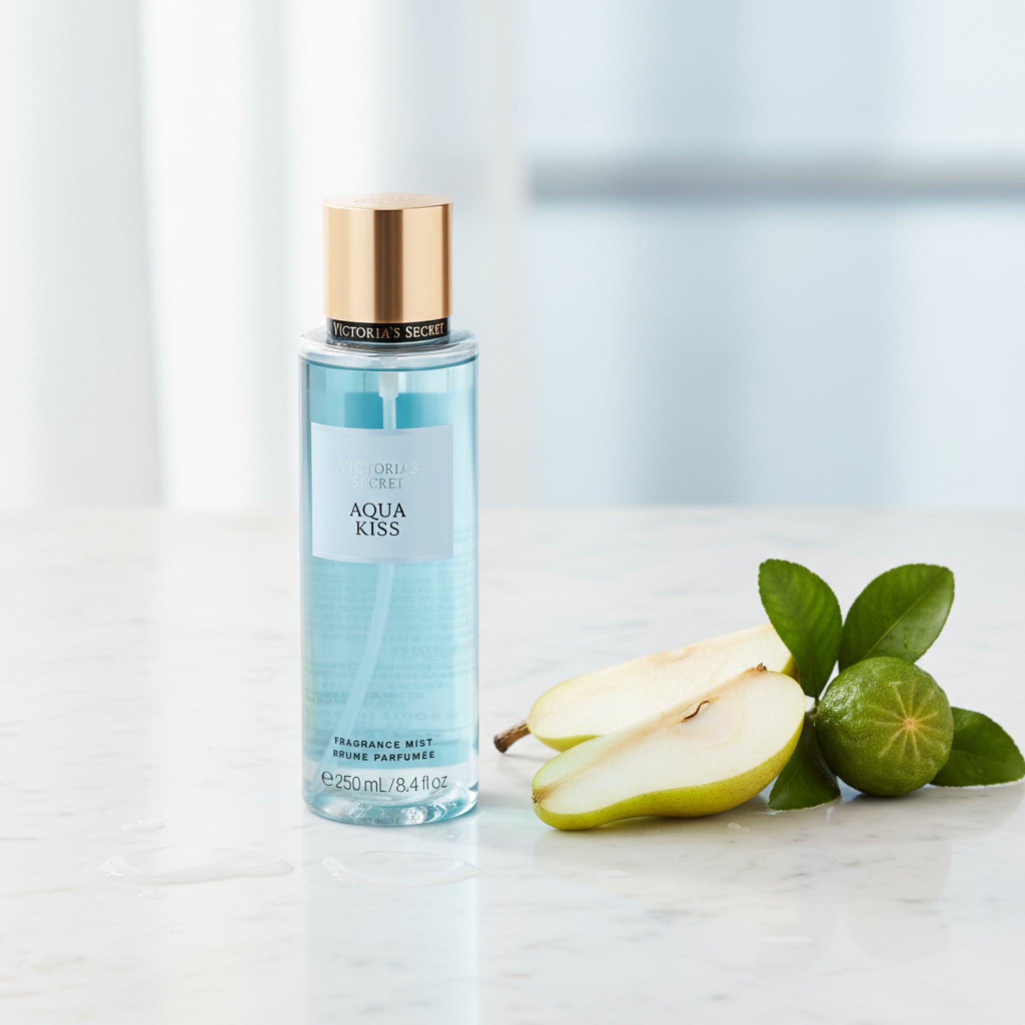 Victoria's Secret Aqua Kiss perfume bottle on a white background