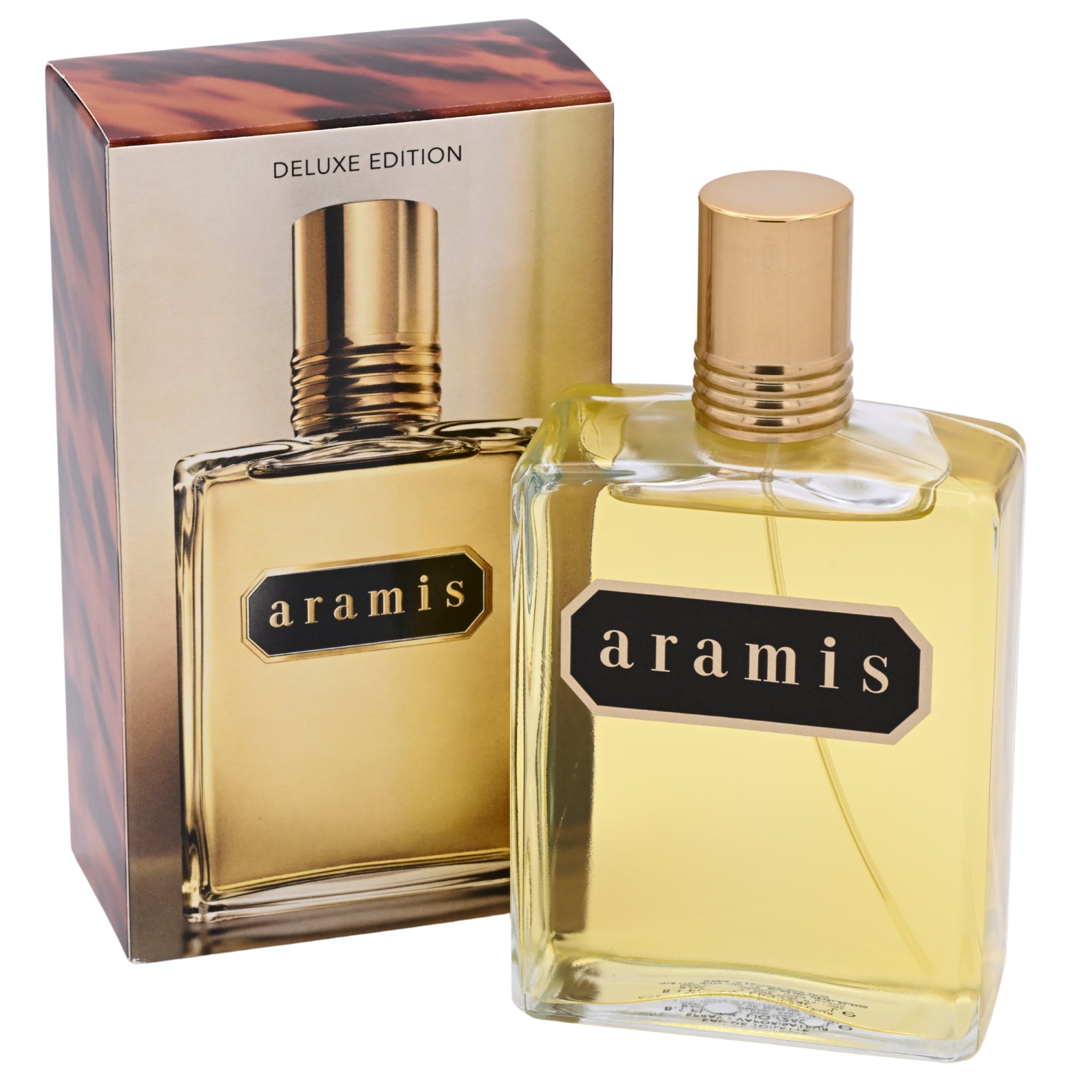 Aramis perfume bottle and packaging on a white background