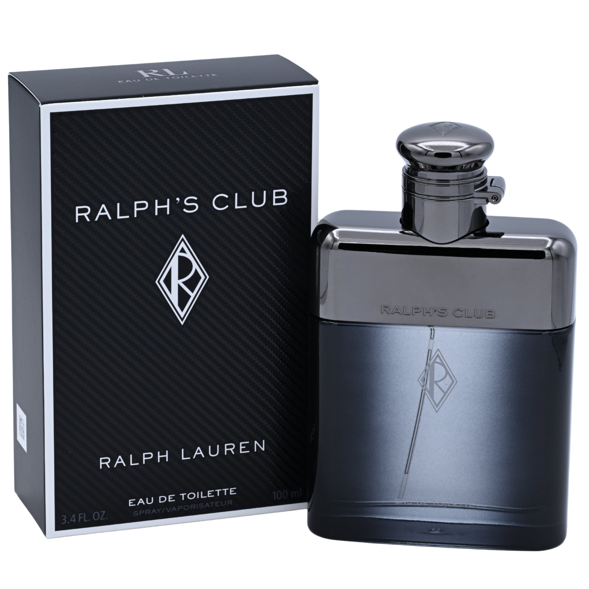 Ralph Lauren Ralph's Club Eau de Toilette bottle and packaging on a white background
