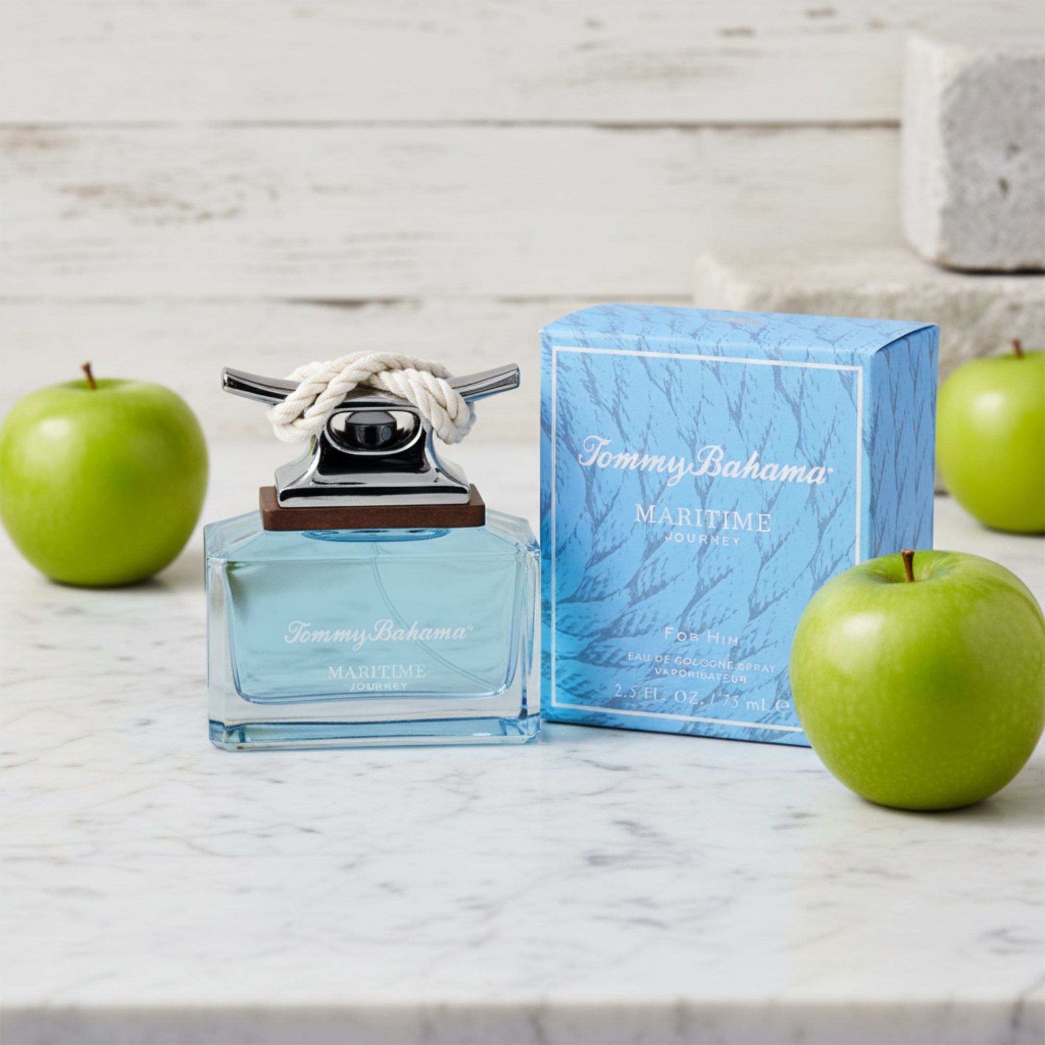 Tommy Bahama Maritime perfume bottle and packaging on a white background