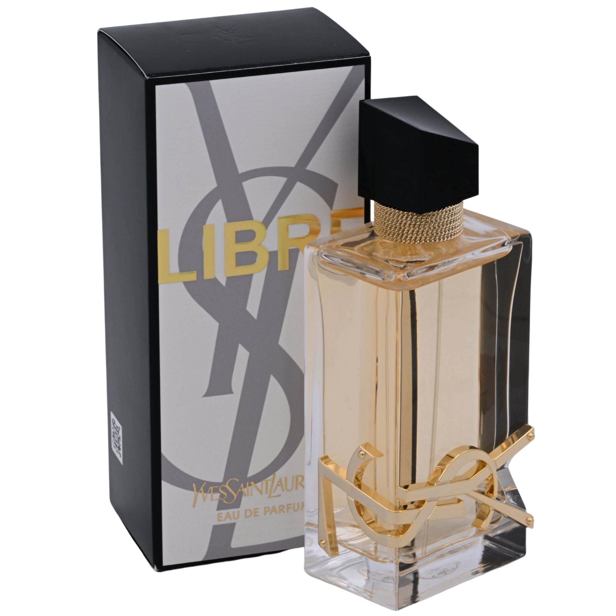 Yves Saint Laurent Libre perfume bottle and packaging on a white background