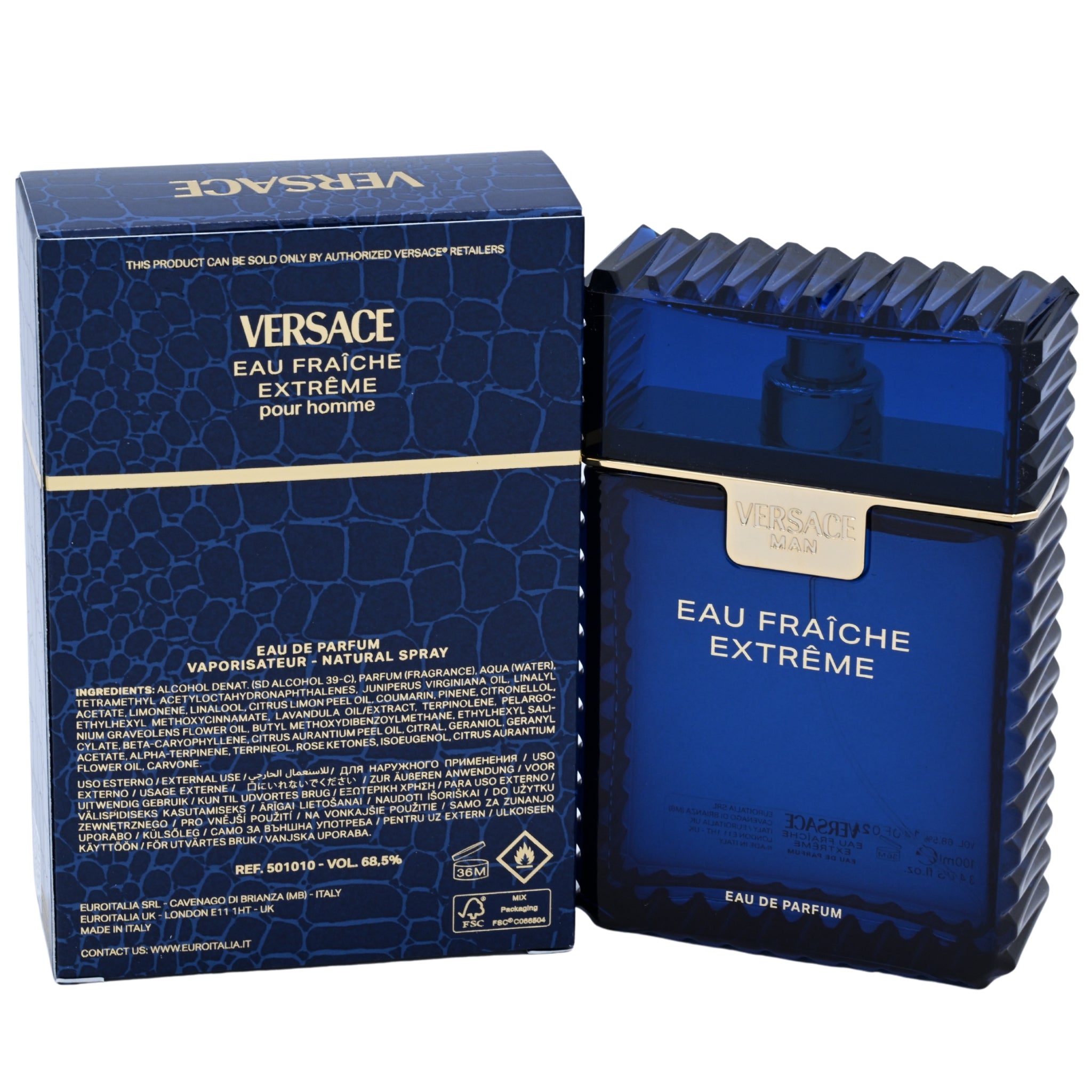 Versace Eau Fraiche Extreme by Versace men EDP 3.4 oz New in Box