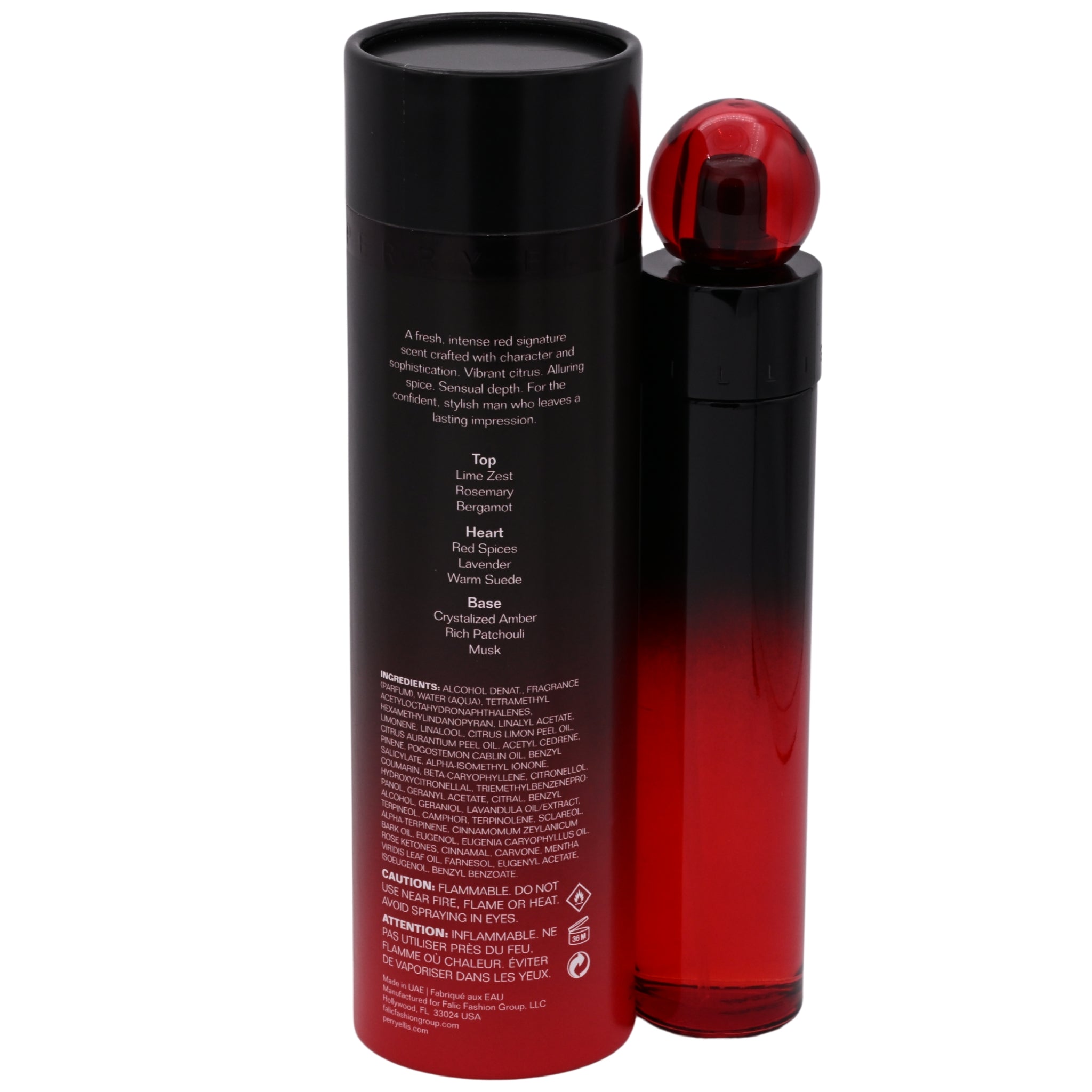 Perry Ellis 360 Red Profumo perfume bottle with black and red design on a white background