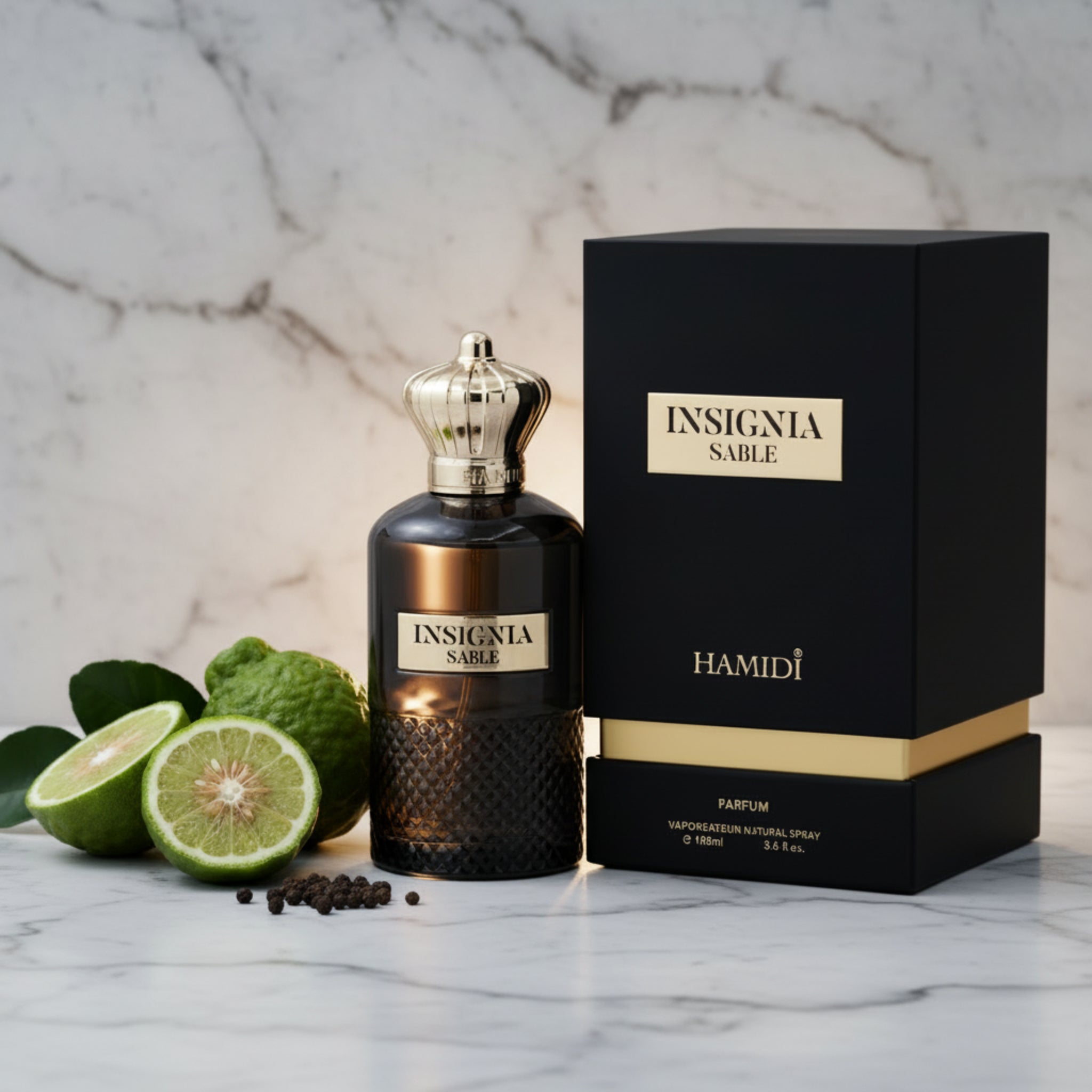 Hamidi Insignia Sable EDP Spray Men, 3.6 oz 105ml Series