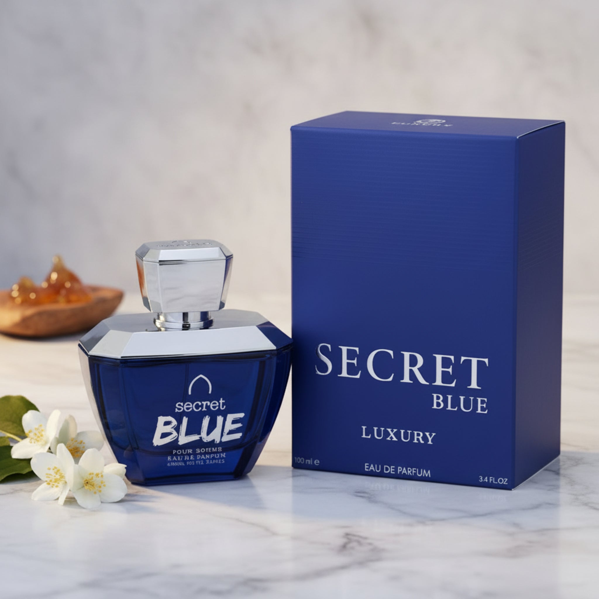 Khalis Secret Blue Luxury Collection Eau de Parfum Spray for Men 3.4 oz