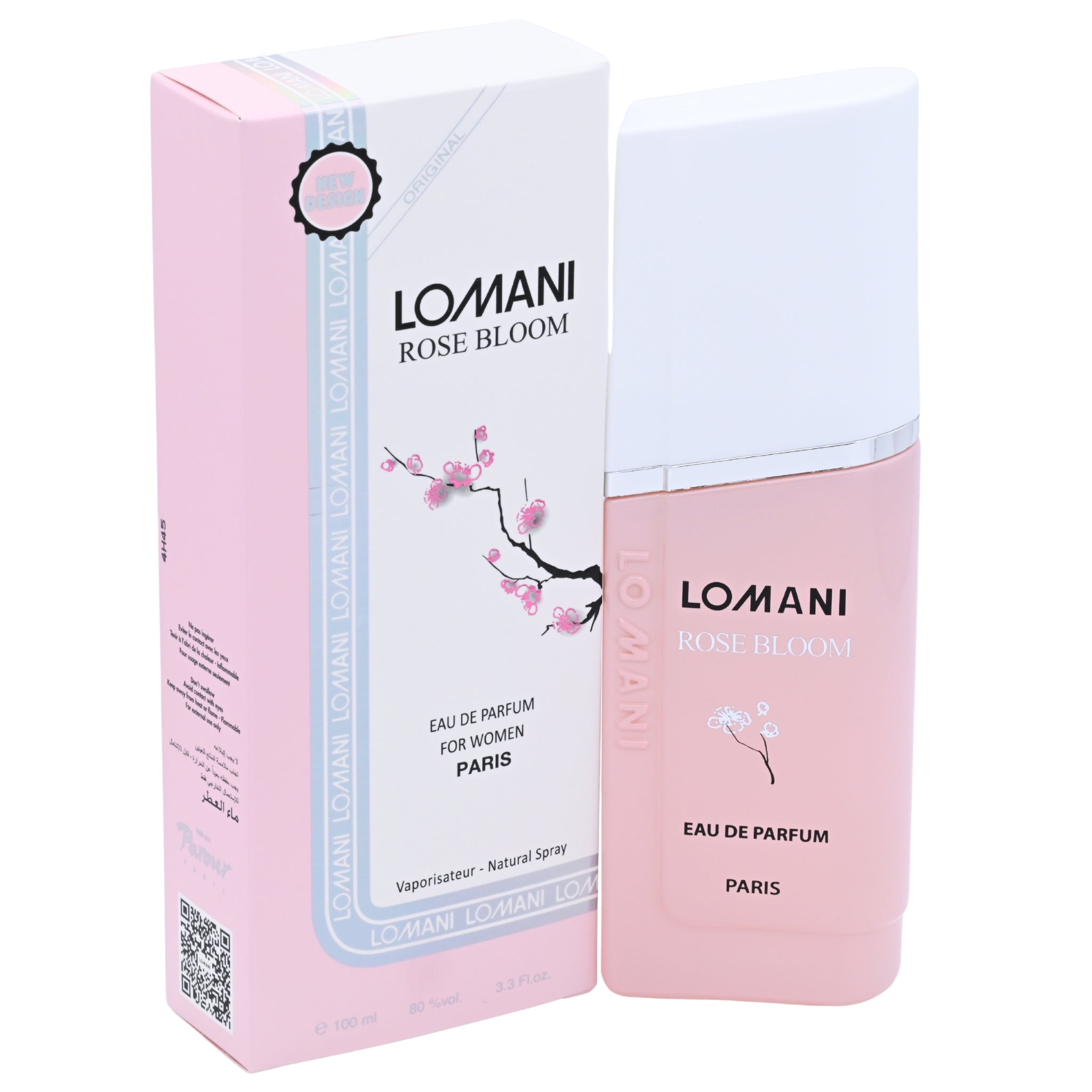 Lomani Rose Bloom Eau de Parfum Spray for Women 3.3 oz New Retail Box