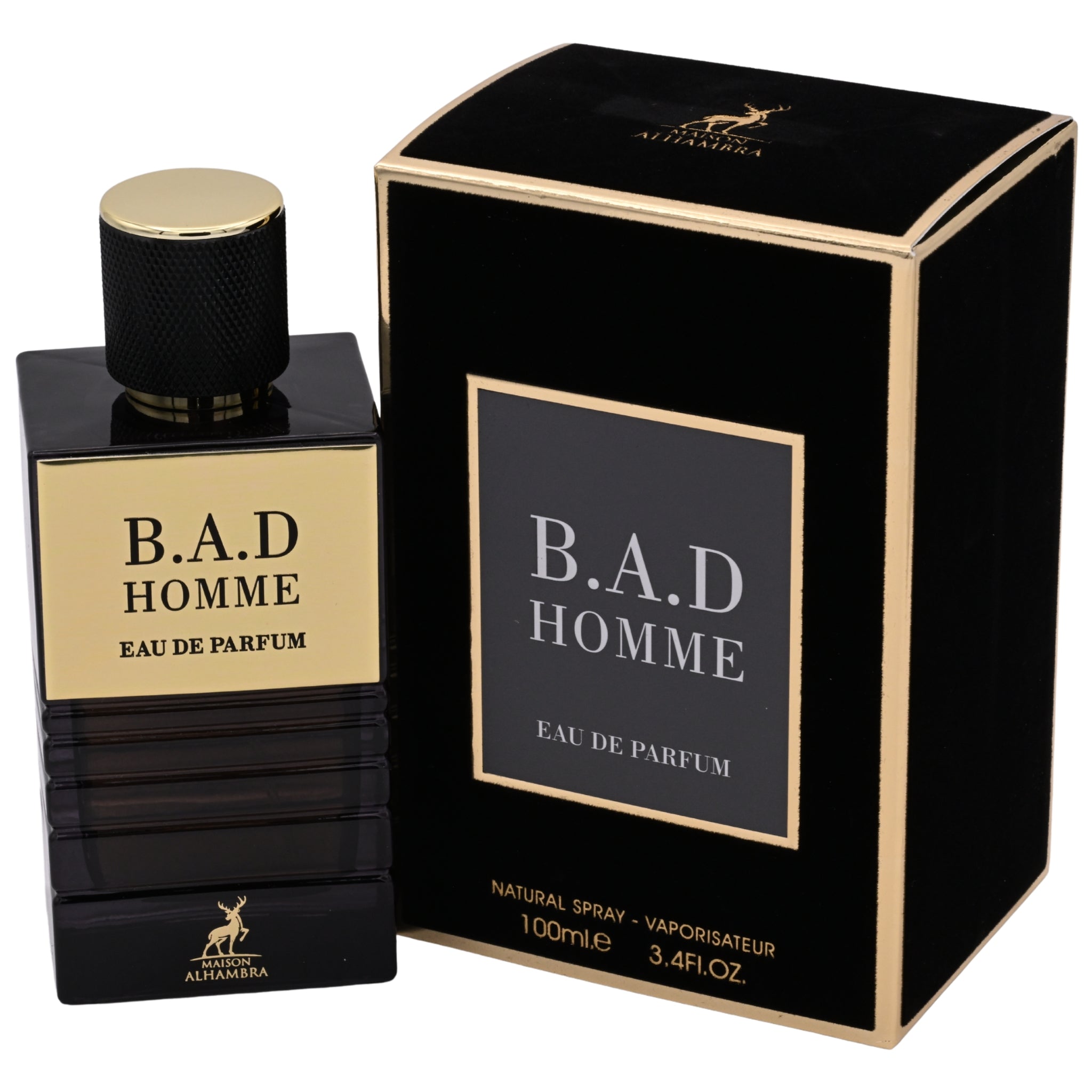 Maison Alhambra B.A.D Pour Homme Eau de Parfum Spray for Men 3.4 oz (100 ml) New in Retail Box