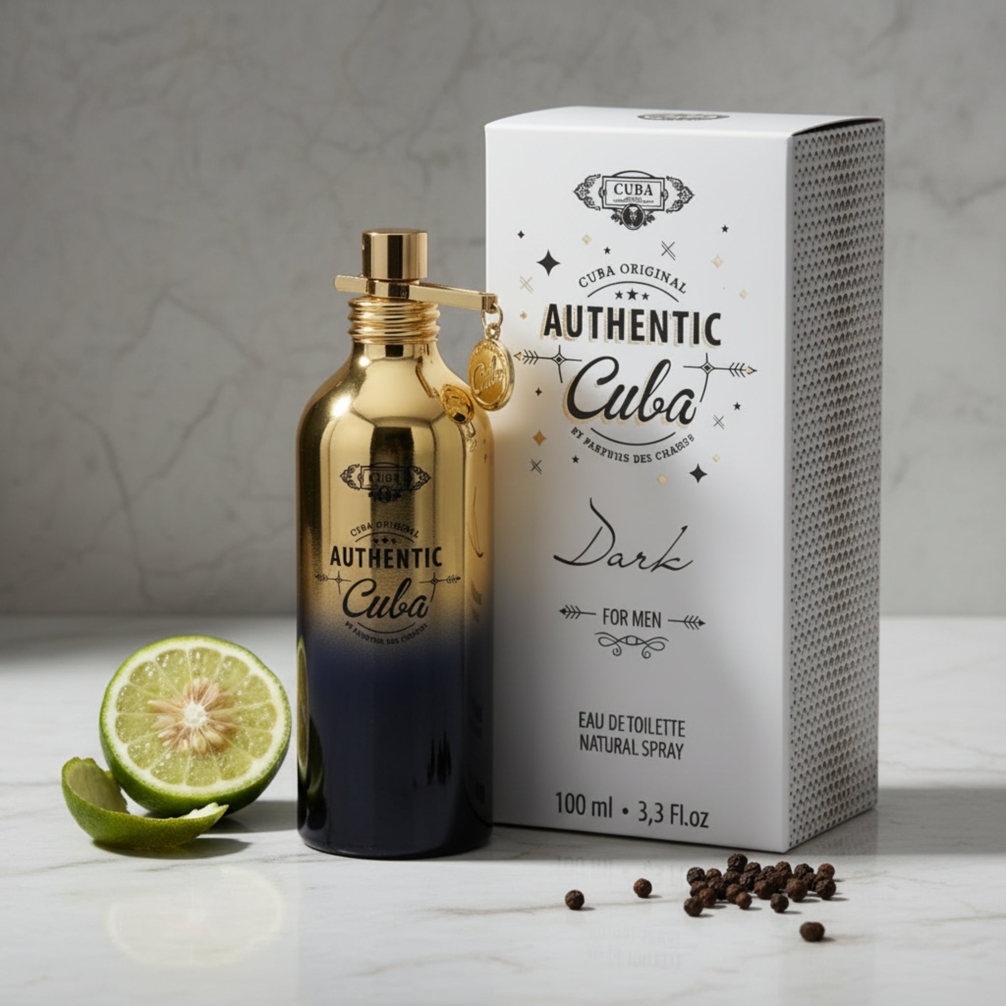 Cuba Authentic Dark Eau de Toilette (EDT) Spray for Men 3.3 oz by Cuba