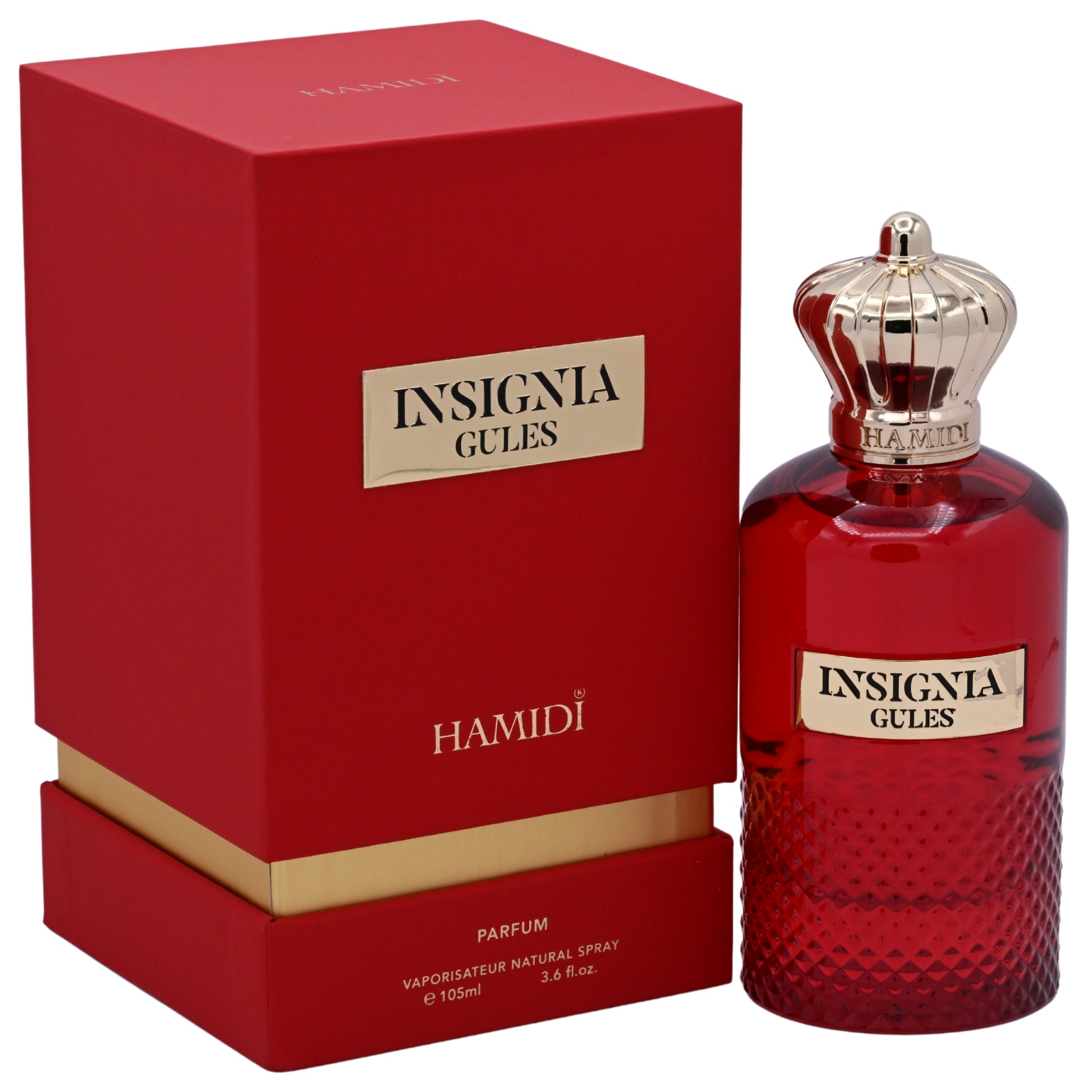 Hamidi Insignia Gules Eau de Parfum Spray for Men 3.6 oz (105 mL) New Retail Box