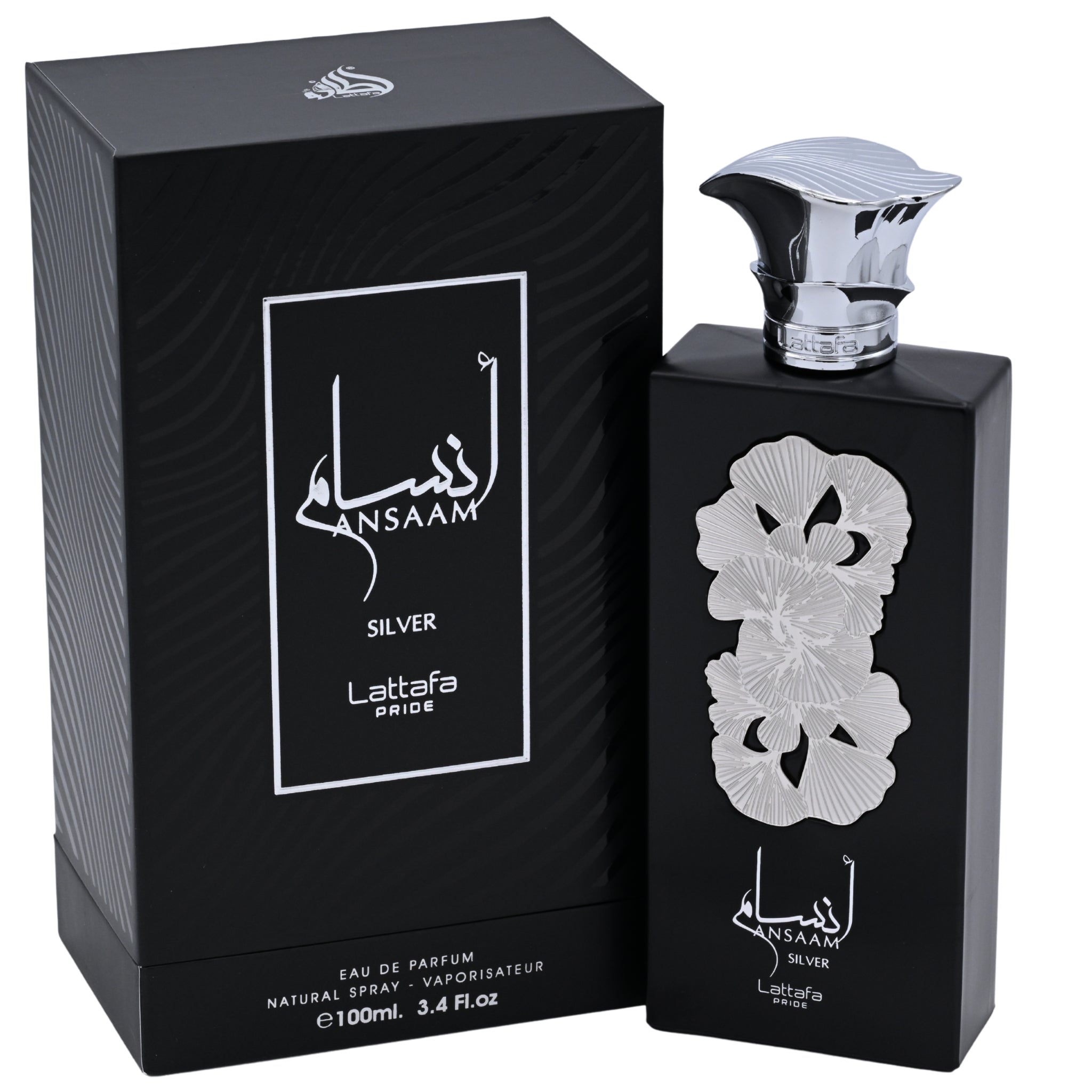 Lattafa Pride Ansaam Silver Eau de Parfum (EDP) Spray for Men 3.4 oz / 100 ml, New Retail Box