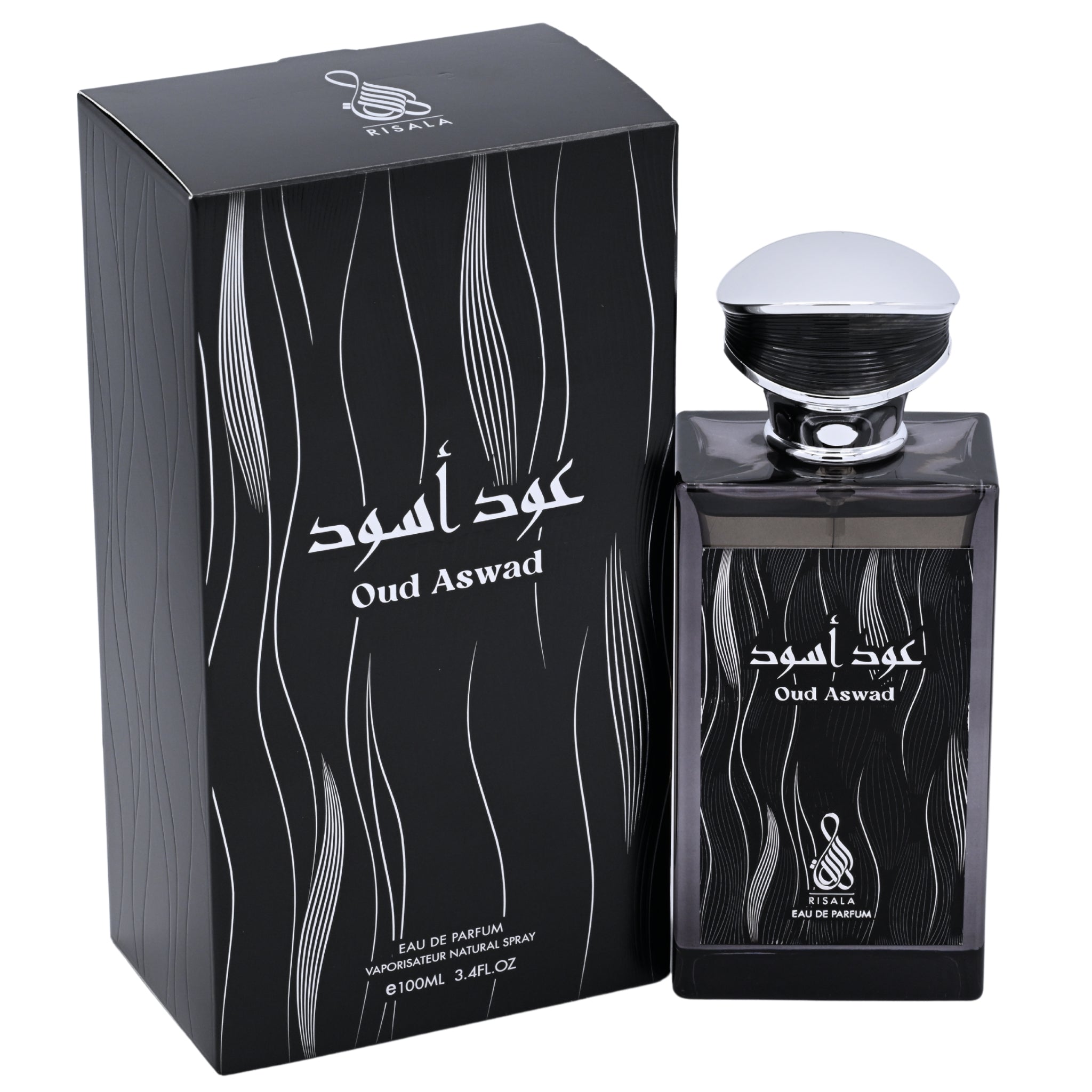 Risala Oud Aswad Eau de Parfum Spray for Men 3.4 oz (100 ml) New Retail Box