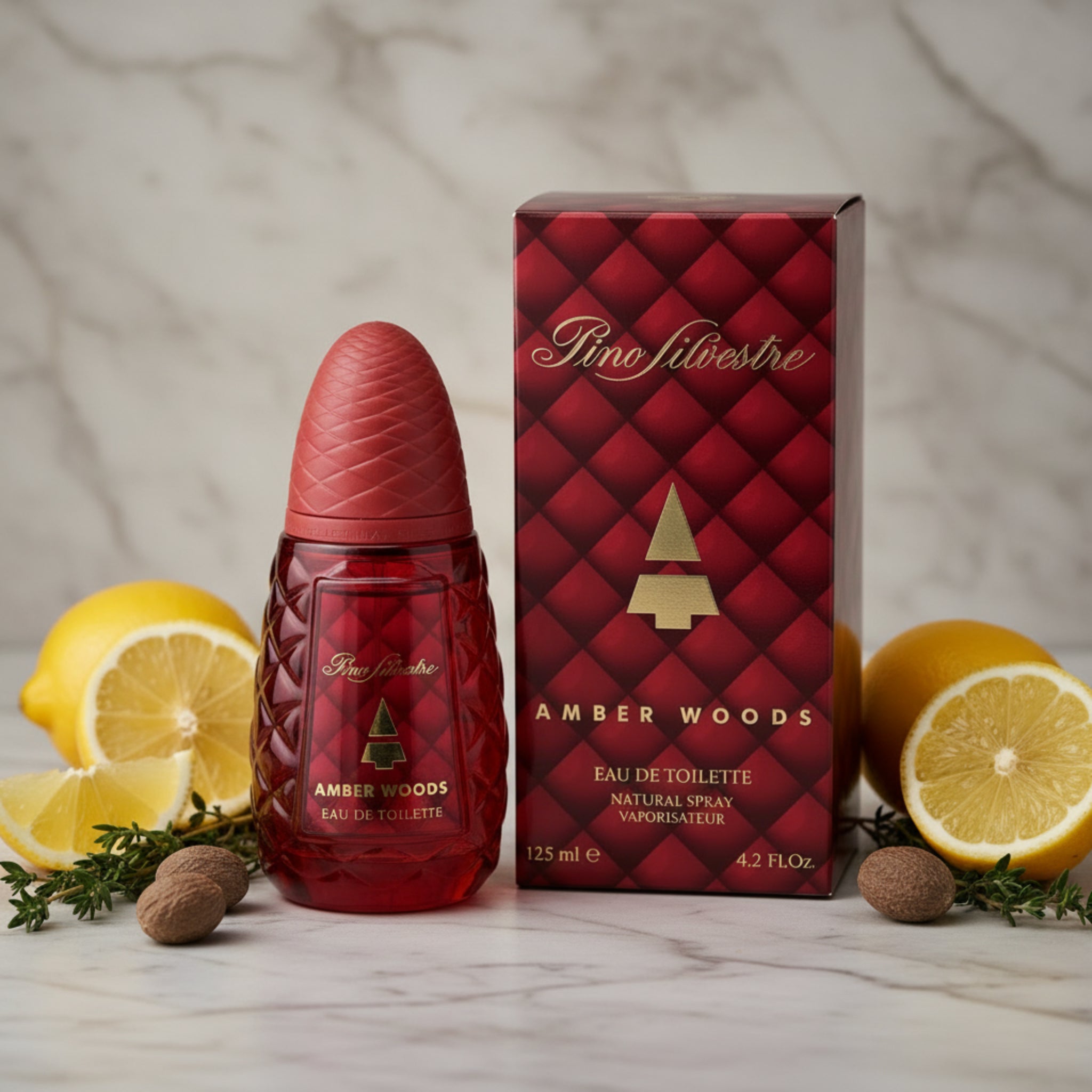 Pino Silvestre Amber Woods EDT Spray Men 4.2 oz 125ml New Box