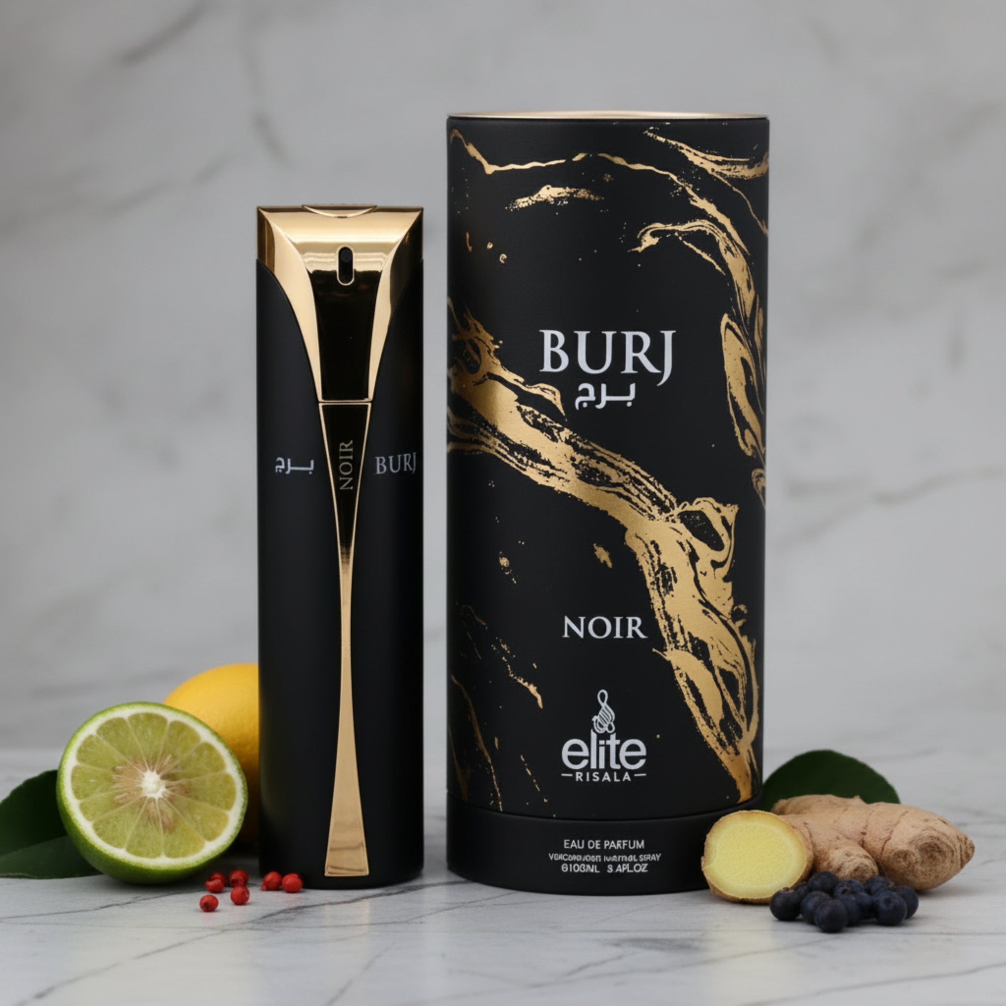 Risala Elite Burj Noir EDP Unisex Spray 3.4 oz 100ml New Box