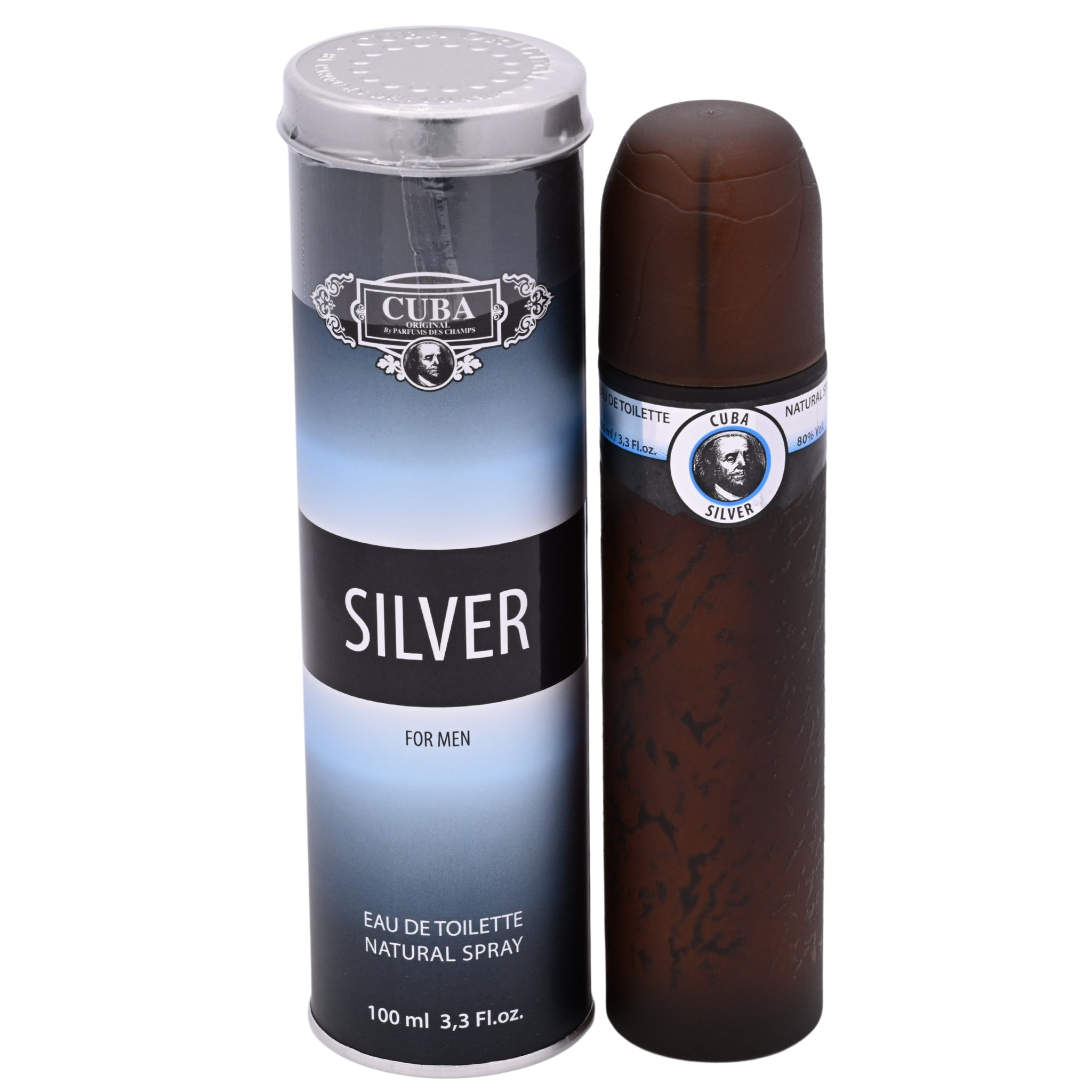 Cuba Silver by Cuba Eau de Toilette (EDT) Spray for Men 3.3 oz