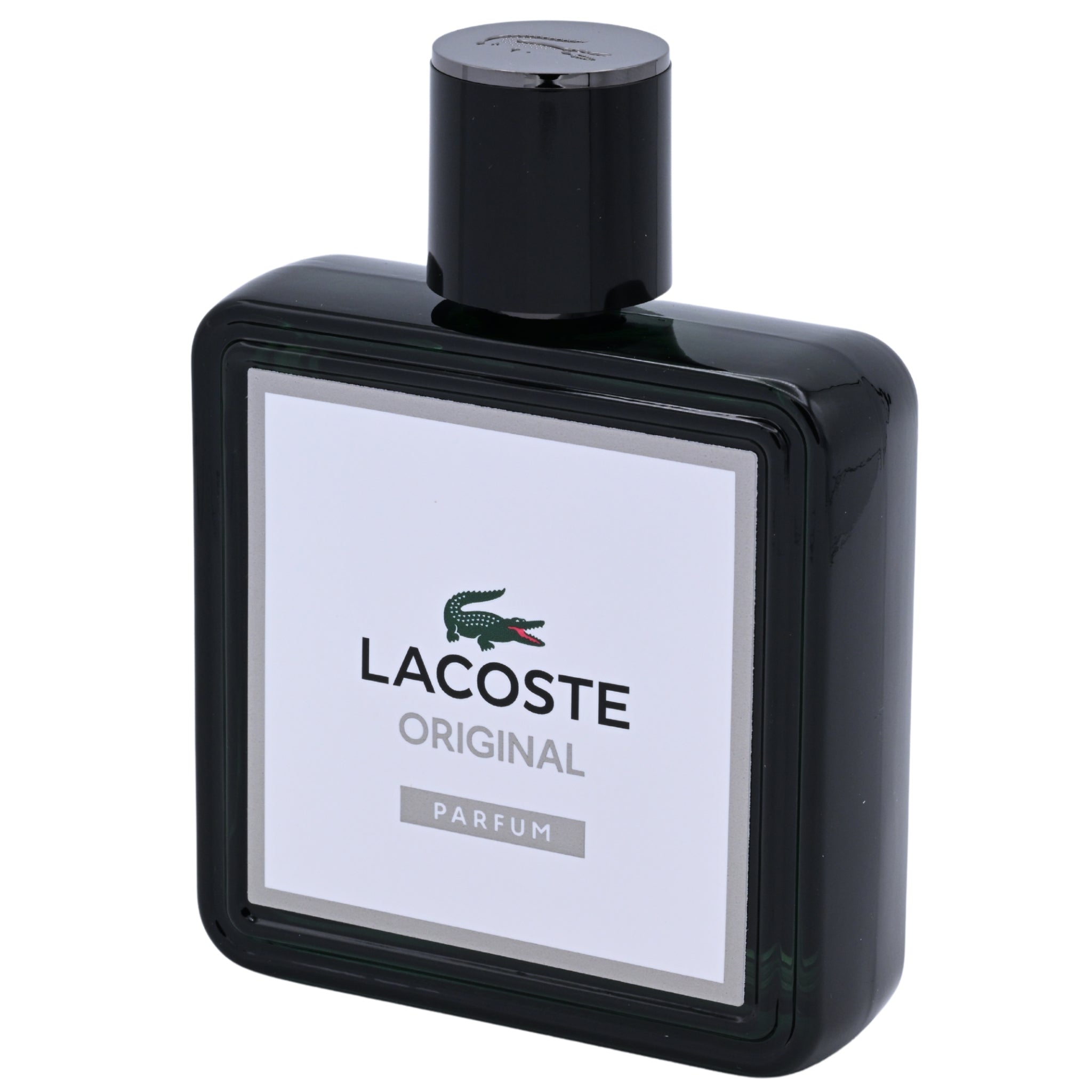 Black Lacoste Original Parfum bottle on a white background