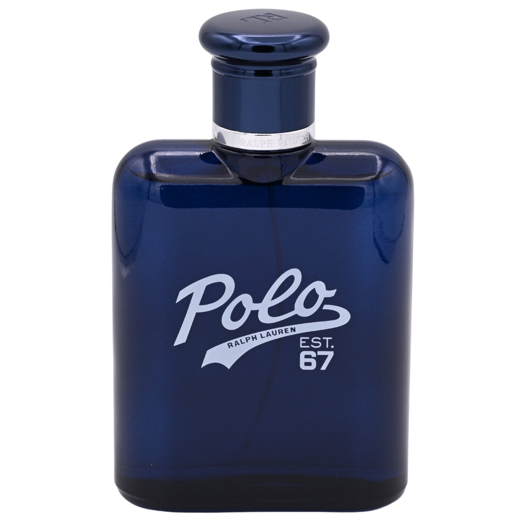 Blue Polo Ralph Lauren perfume bottle on a white background