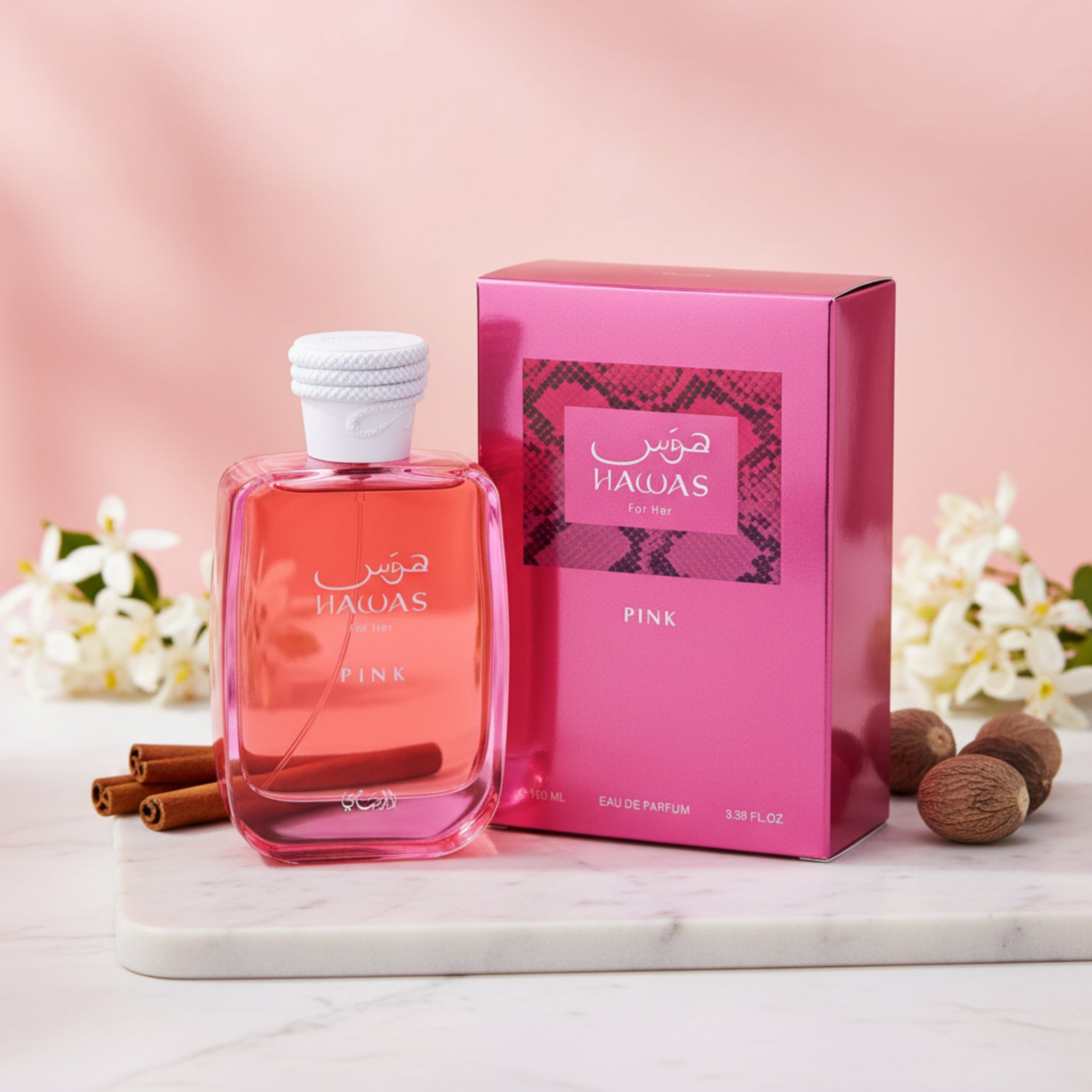 Rasasi Hawas Pink Eau de Parfum (EDP) Spray for Women 3.38 oz / 100 ml