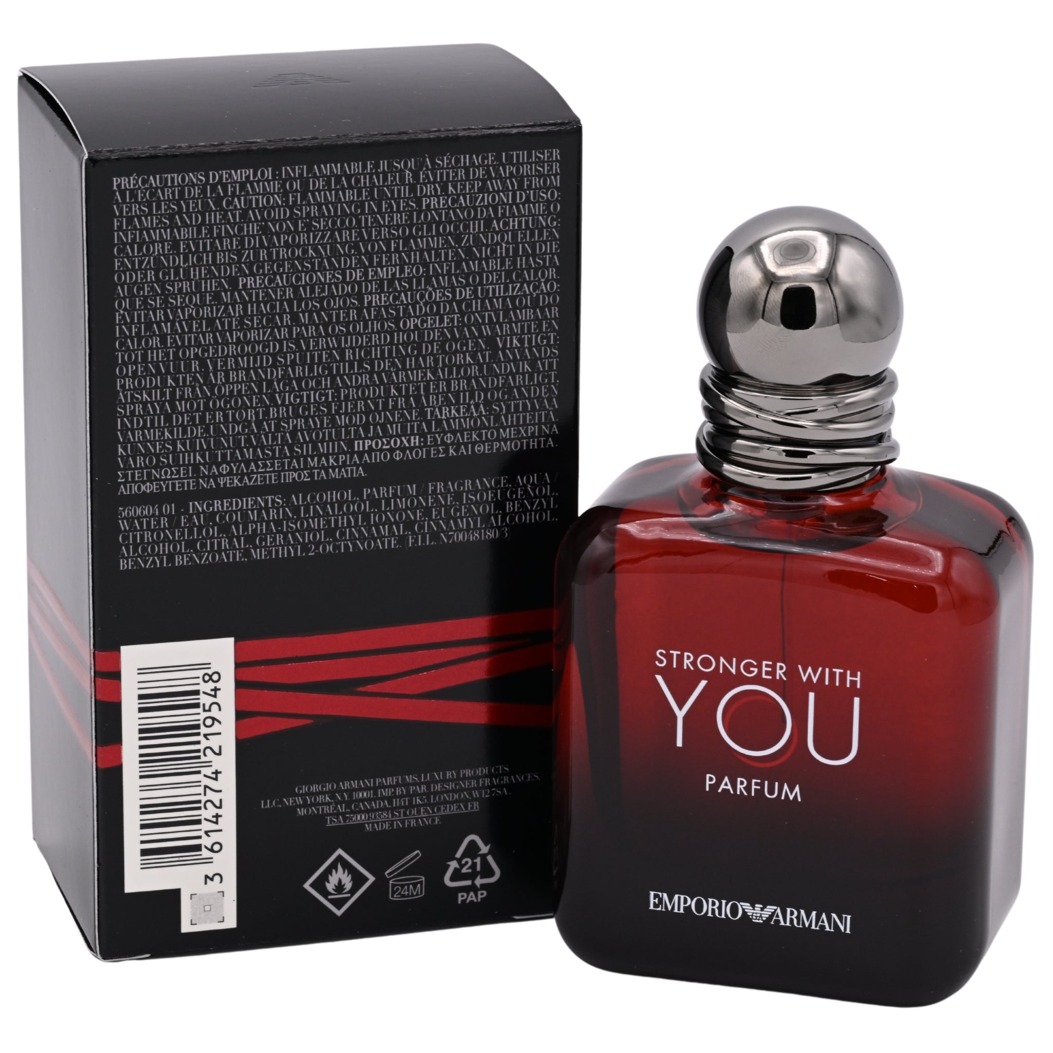 Armani Emporio Armani Stronger With You Parfum Spray for Men 1.7 oz (50 ml) New in Retail Box
