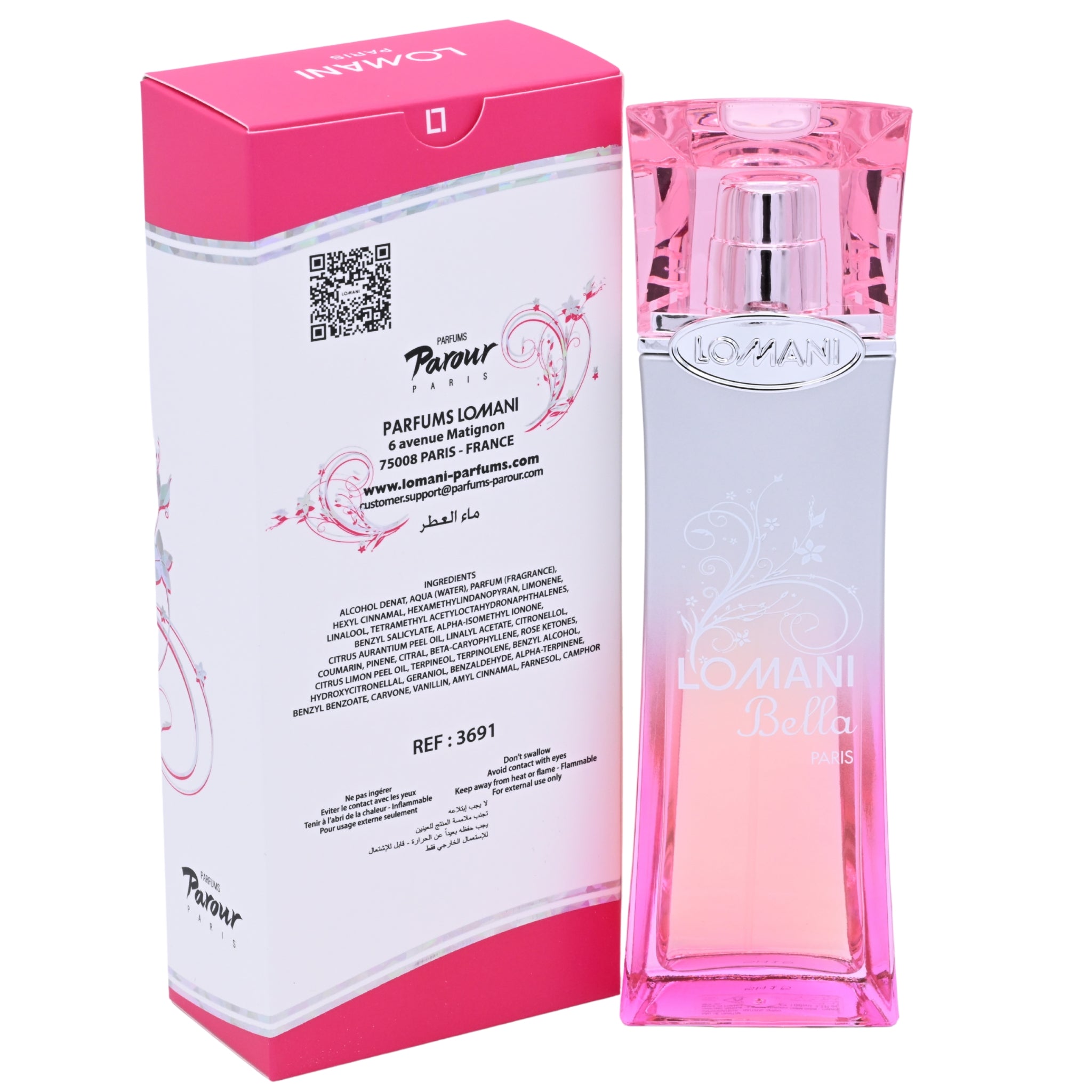 Lomani Bella Eau de Parfum Spray for Women 3.3 oz (100 ml) New Retail Box