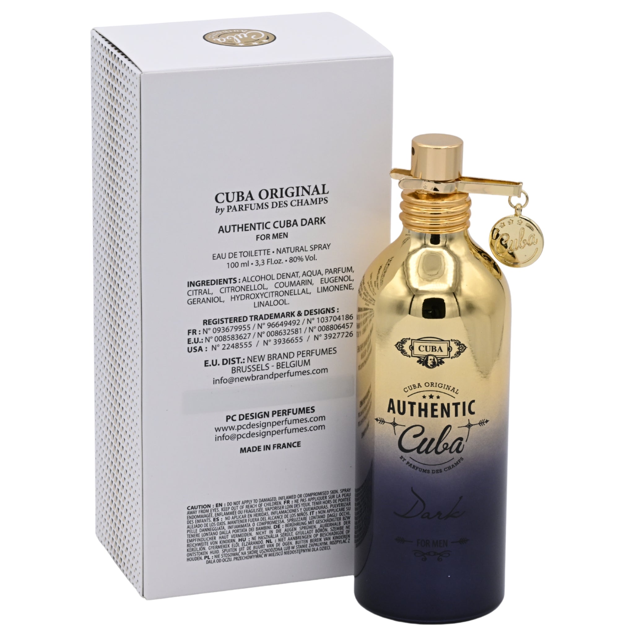 Cuba Authentic Dark Eau de Toilette (EDT) Spray for Men 3.3 oz by Cuba