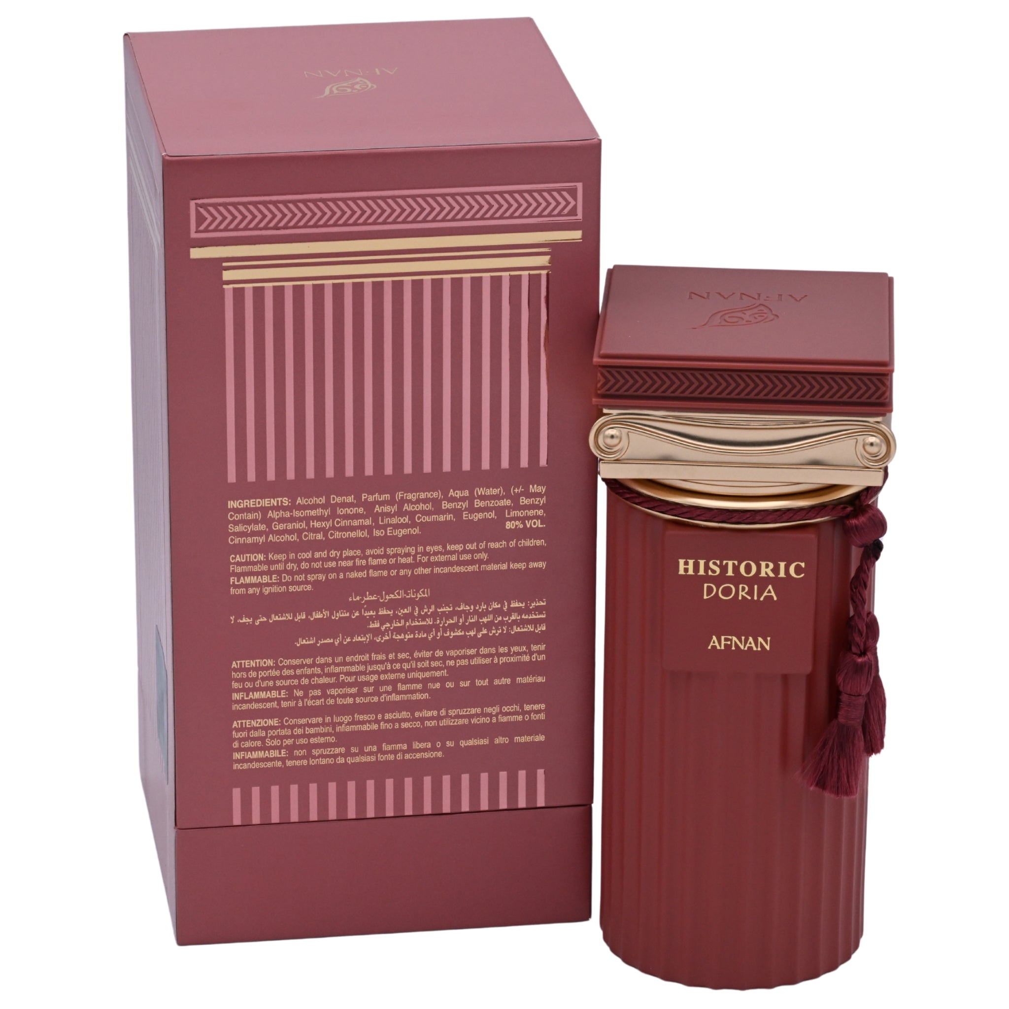 AFNAN Historic Doria Eau de Parfum (EDP) Unisex Spray 3.4 oz / 100 ml