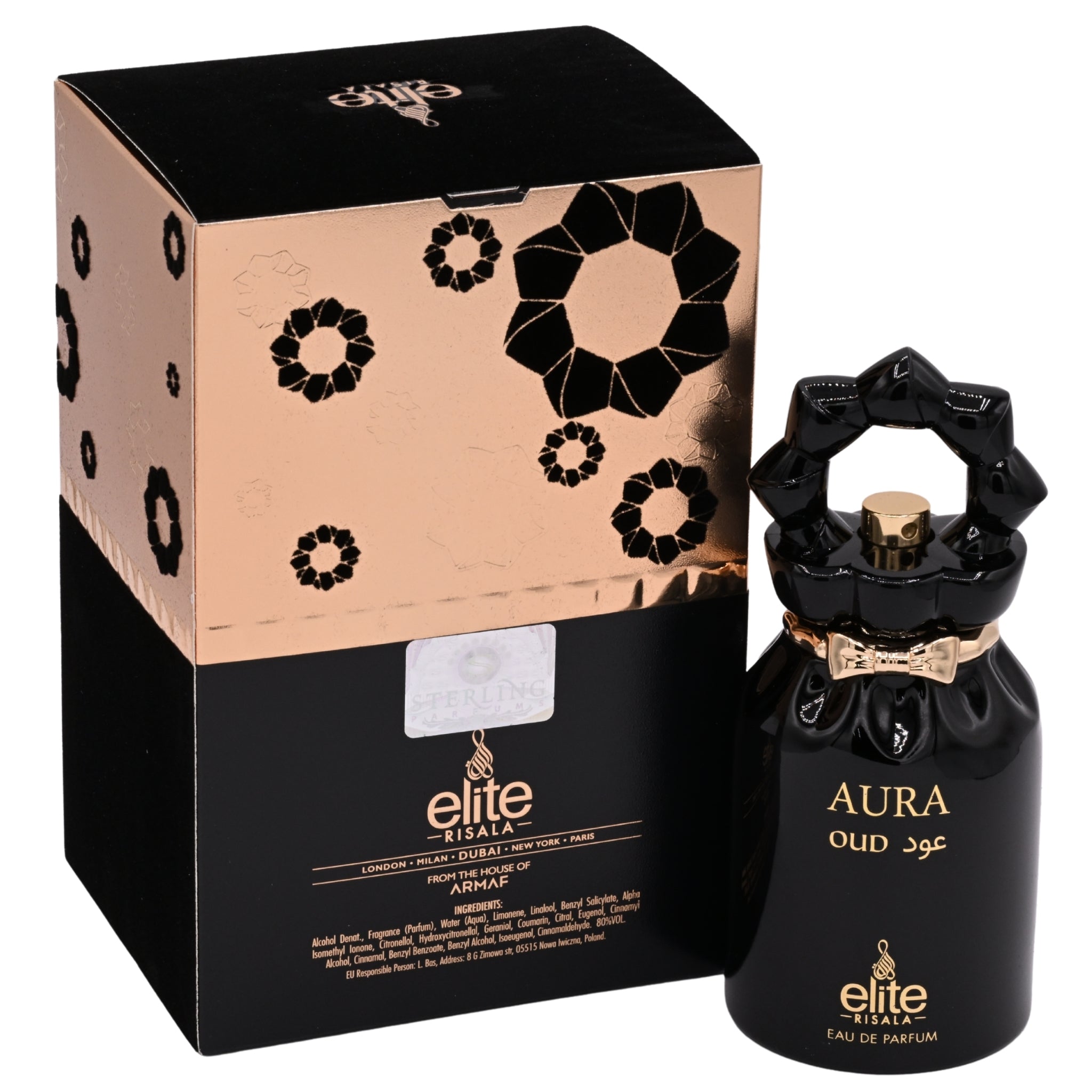 Risala Elite Aura Oud EDP Unisex Spray 3.4 oz 100ml, New Box