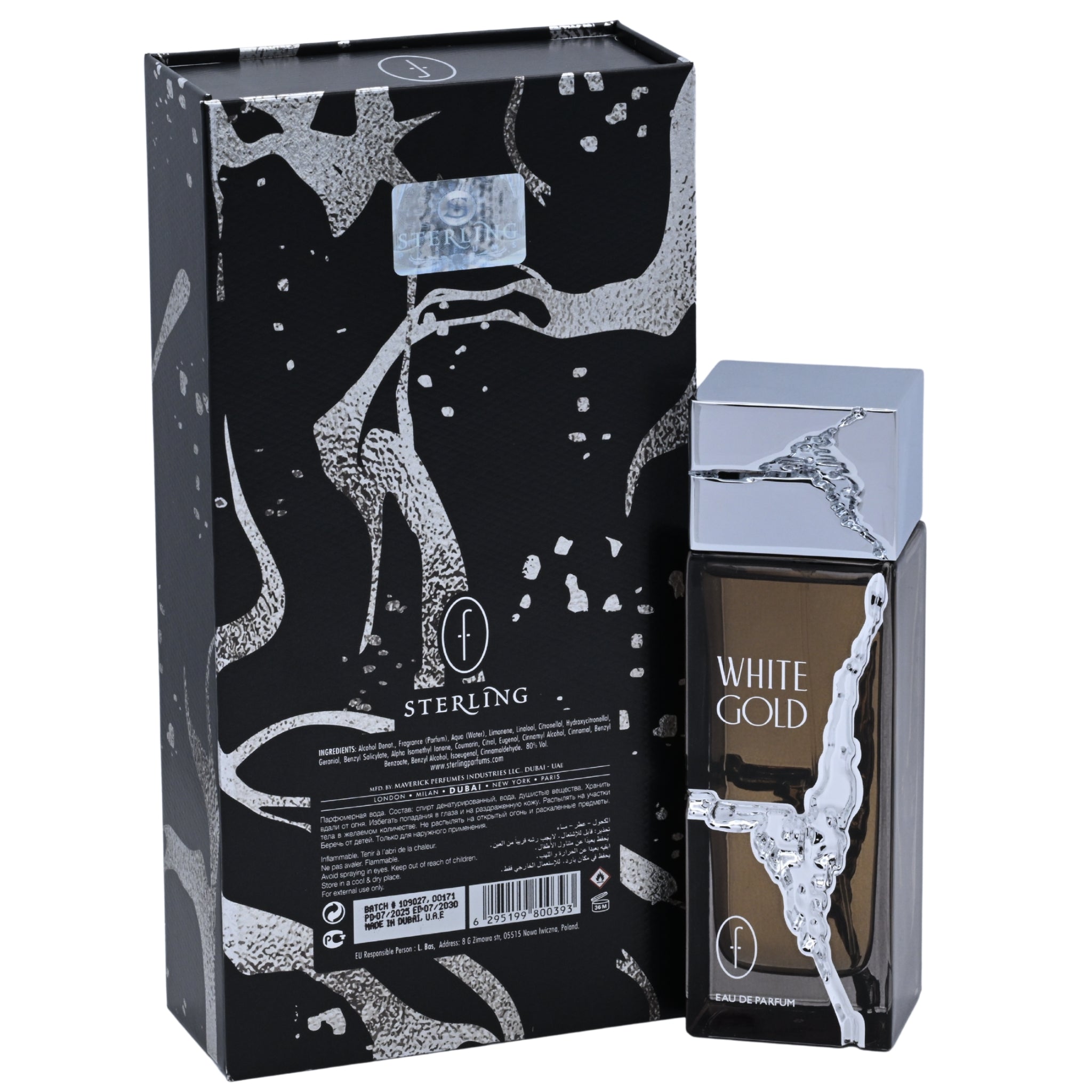 Flavia White Gold Eau de Parfum Spray for Men 3.4 oz New in Retail Box