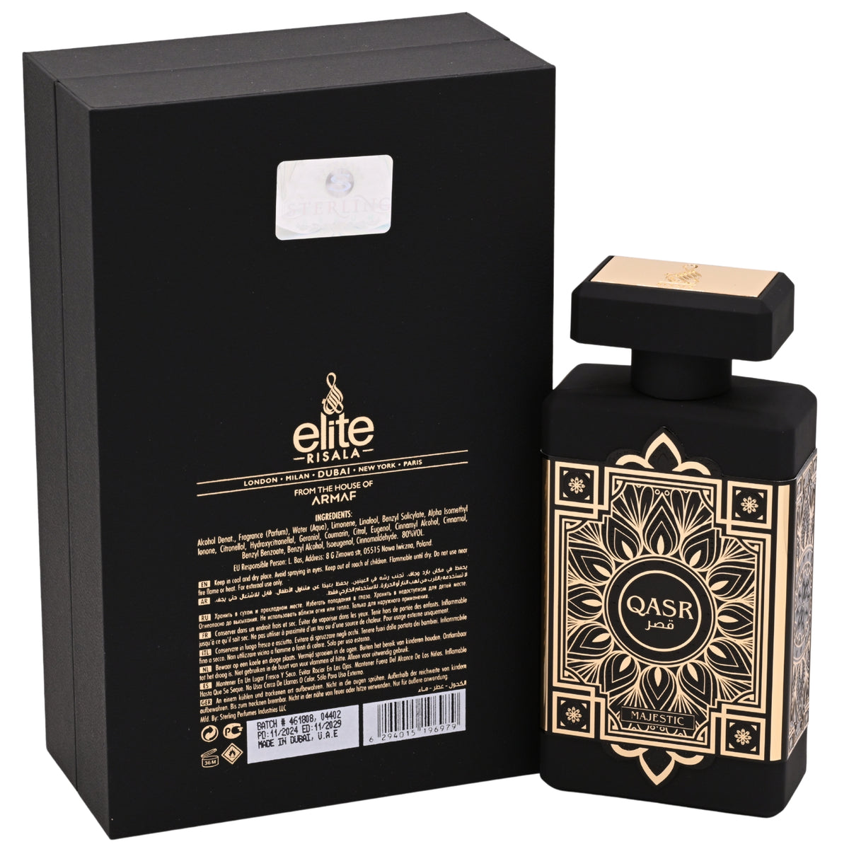 Risala Elite Qasr Majestic EDP Spray Men 3.4 oz 100ml New Box