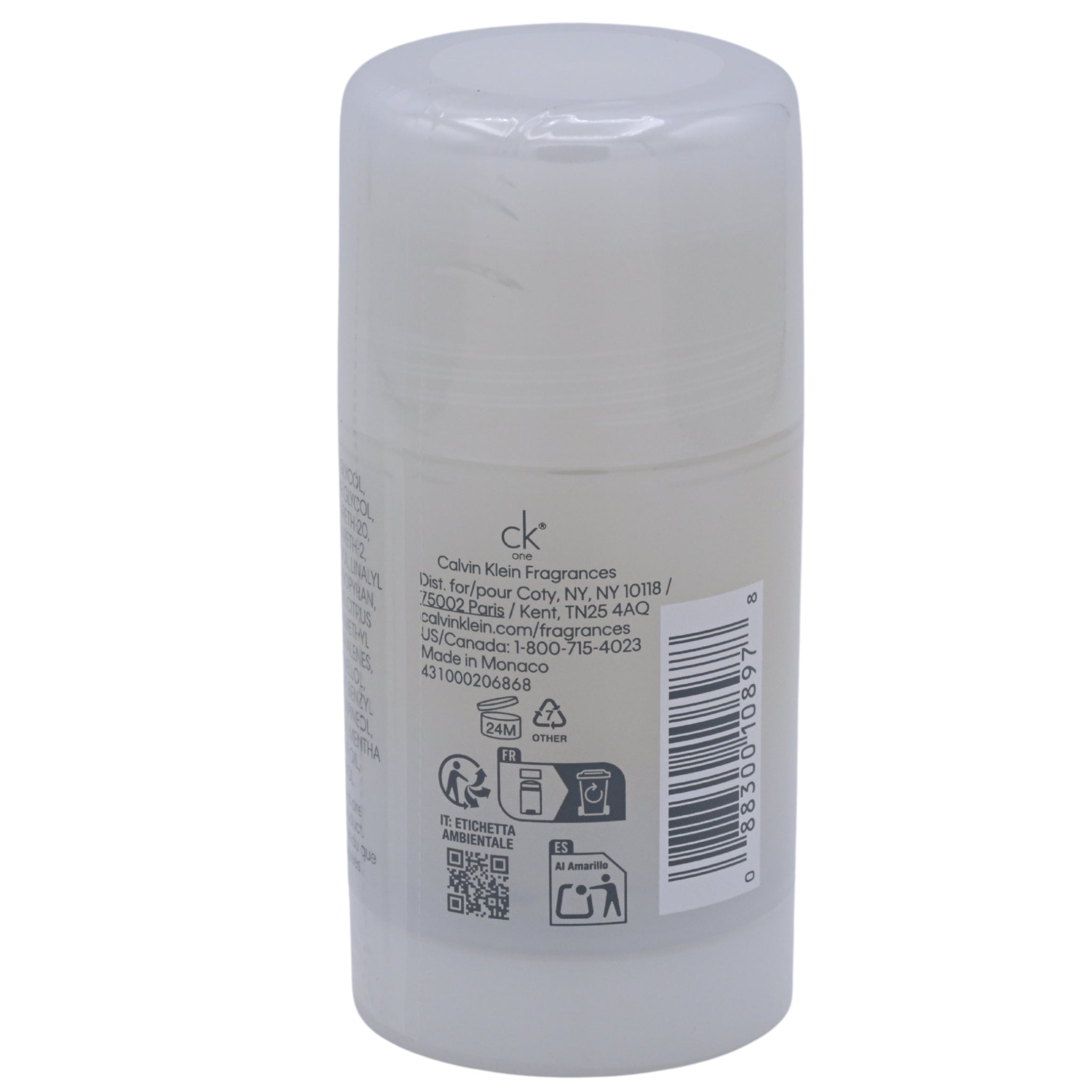 Calvin Klein CK One Deodorant Stick, Unisex, 2.6 oz
