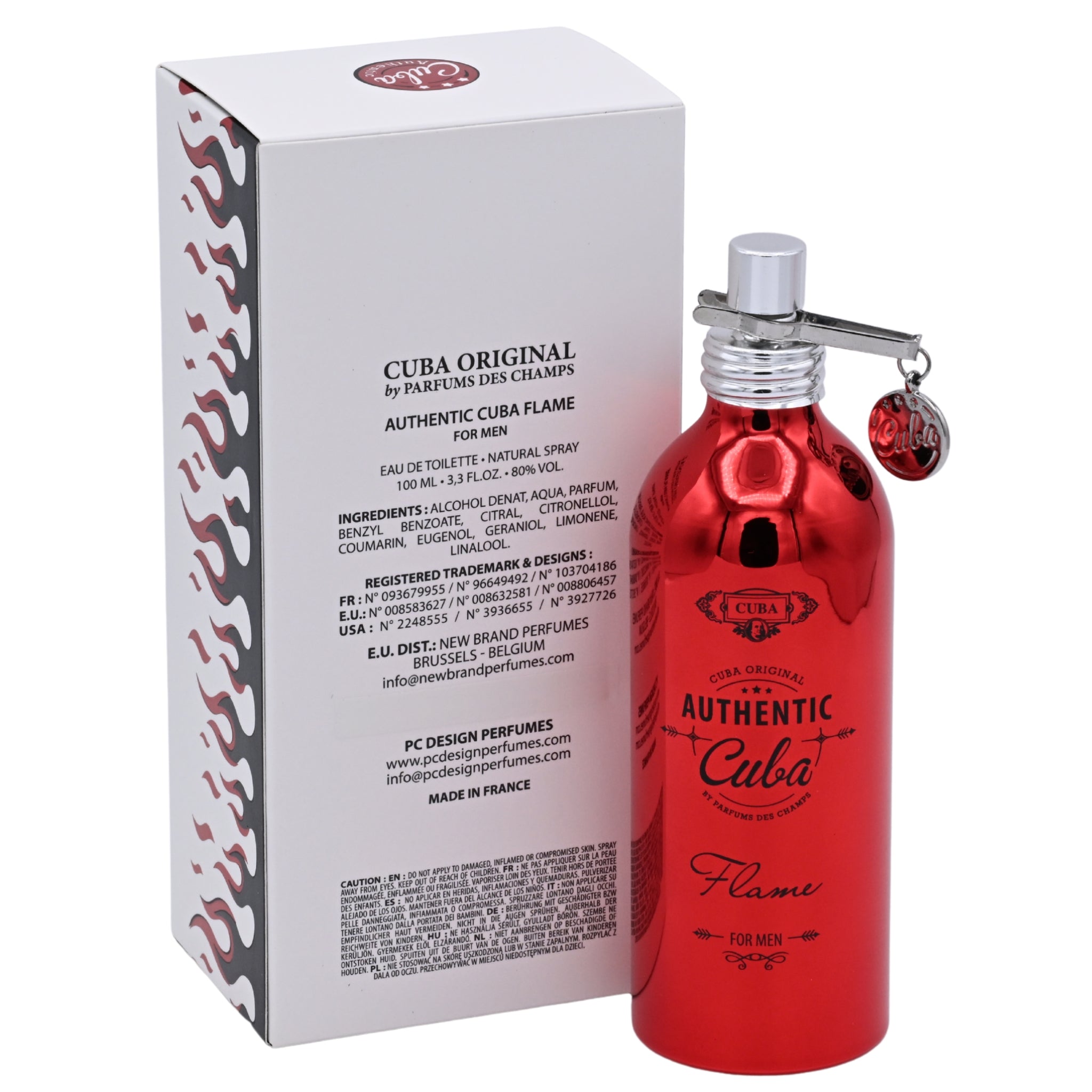 Cuba Authentic Flame Eau de Toilette (EDT) Spray for Men 3.33 oz (100 ml) New in Retail Box