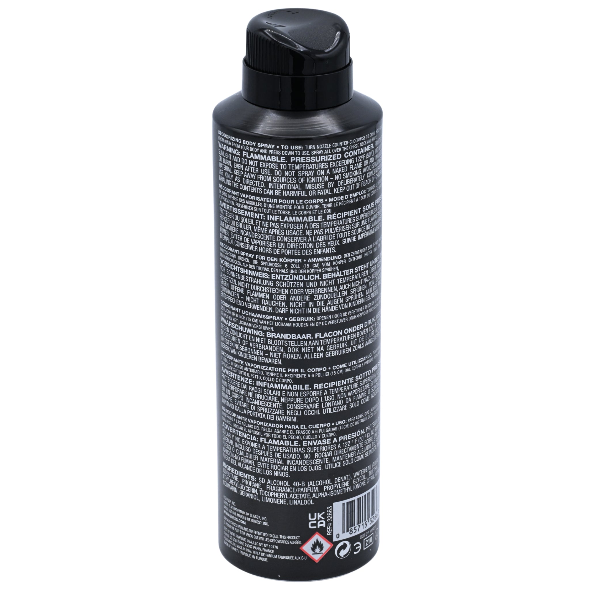GUESS Uomo Deodorizing Body Spray for Men 6.0 fl oz