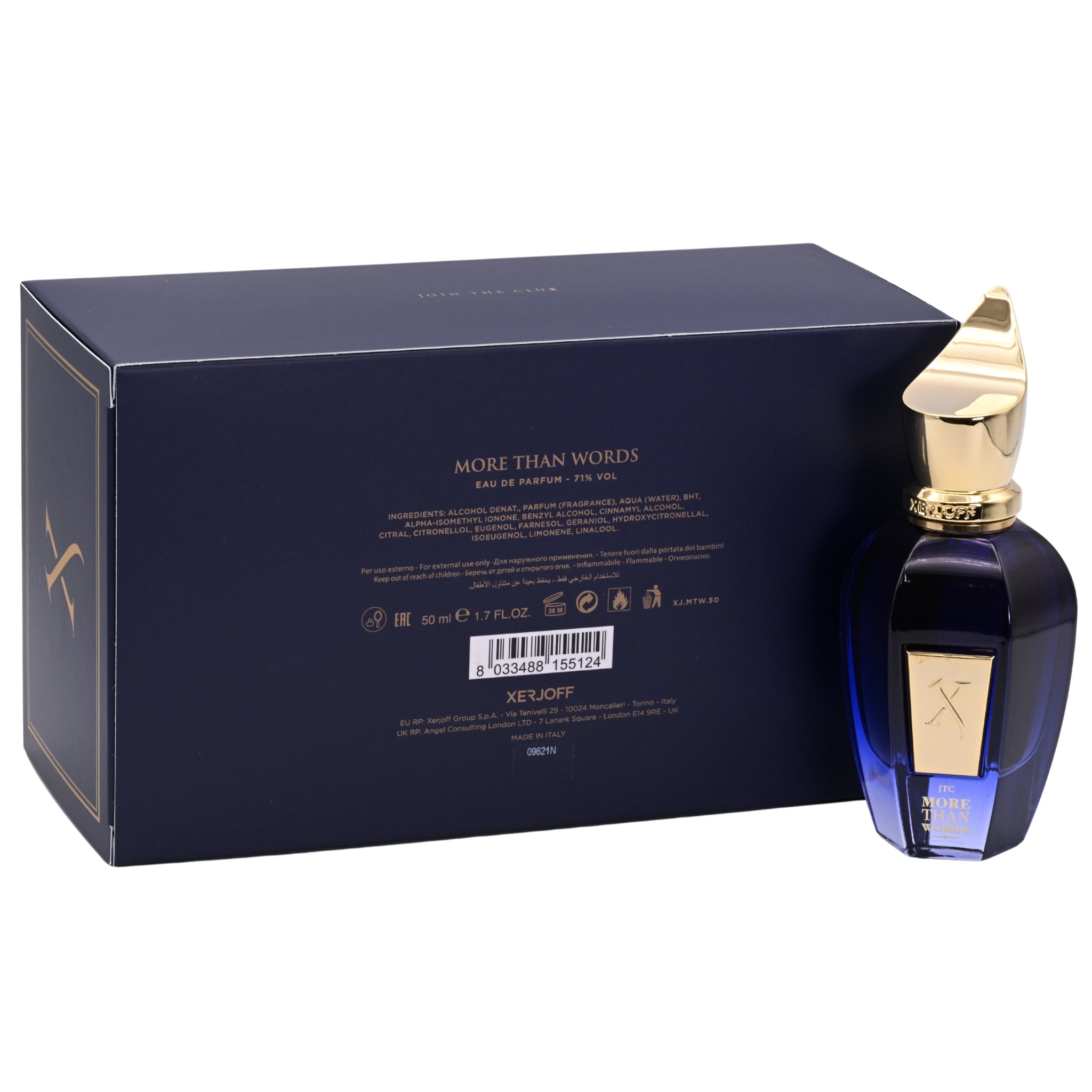 Xerjoff More Than Words Eau de Parfum (EDP) Unisex Spray 1.7 oz / 50 ml New in Retail Box