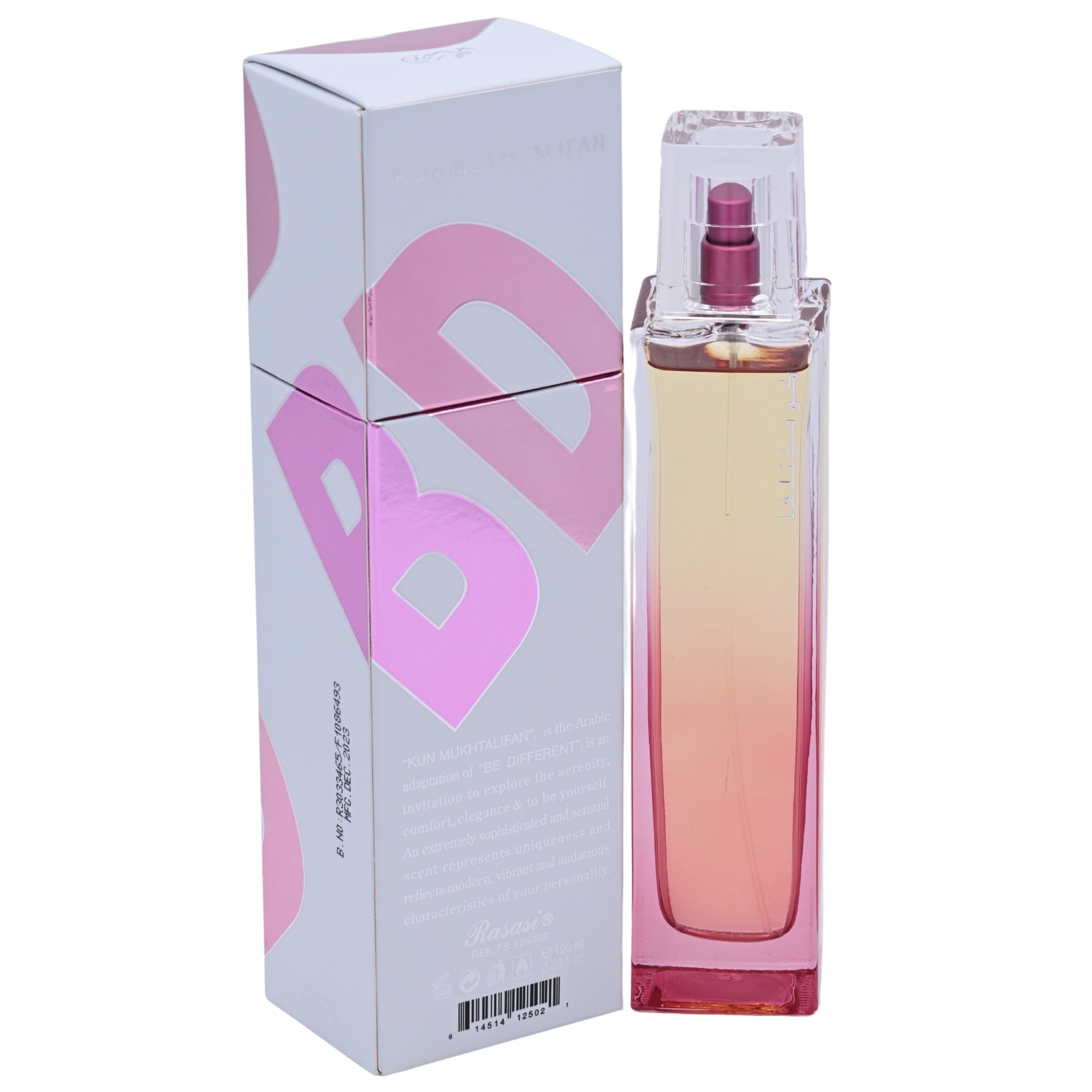 Rasasi Kun Mukhtalifan EDP Spray Women 3.38 oz 100ml New Box