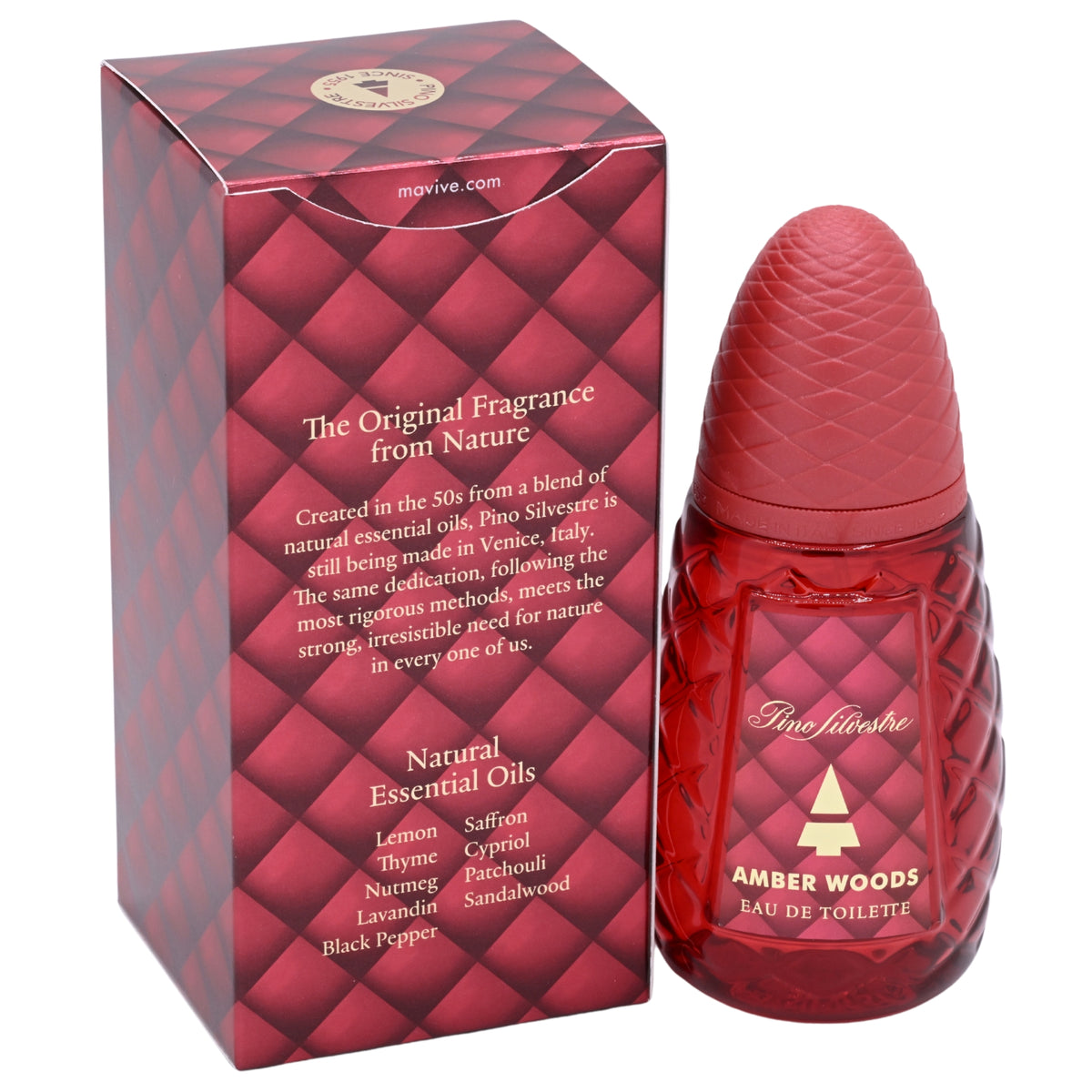 Pino Silvestre Amber Woods EDT Spray Men 4.2 oz 125ml New Box
