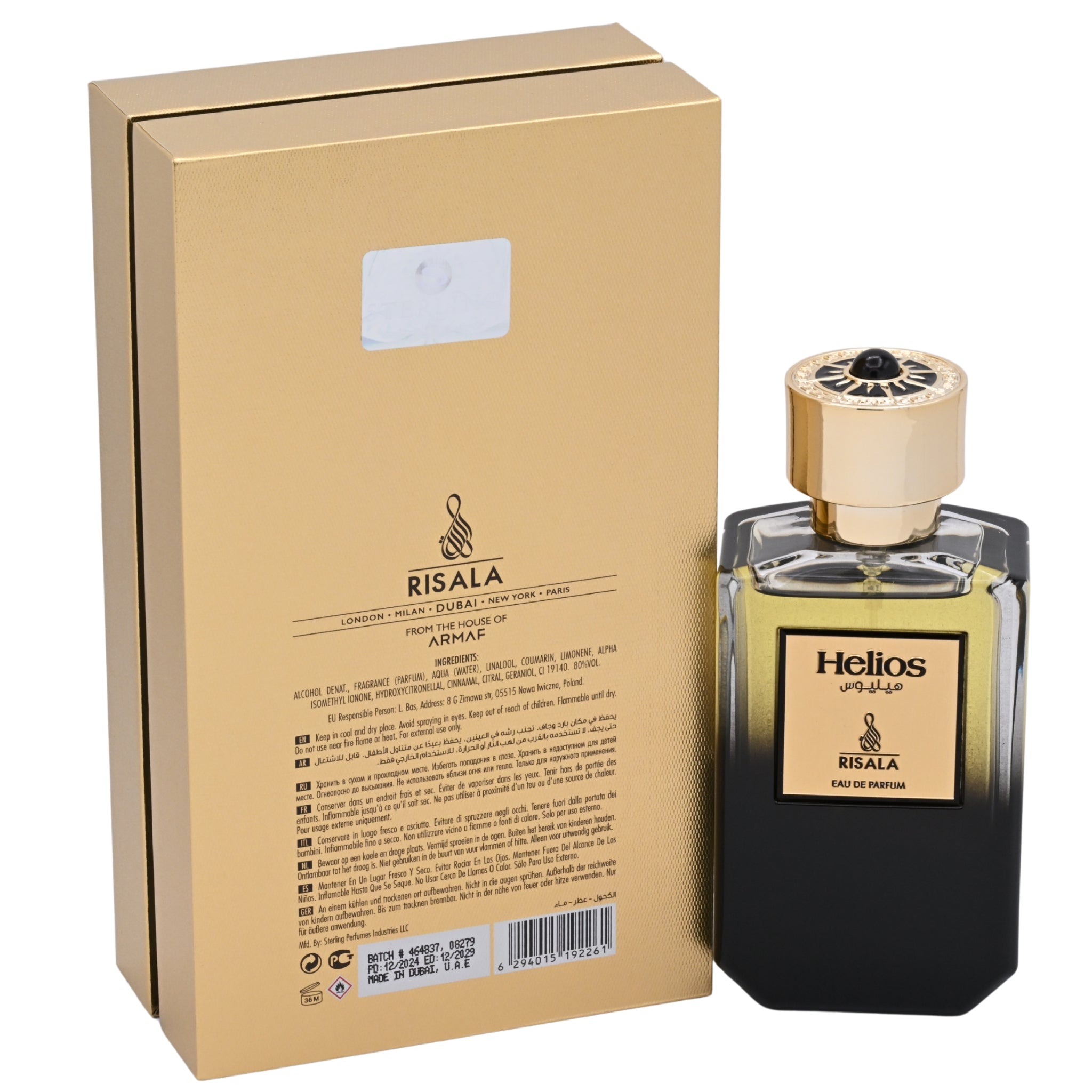 Risala Helios Eau de Parfum Spray, Unisex, 3.7 oz (110 ml) New in Retail Box