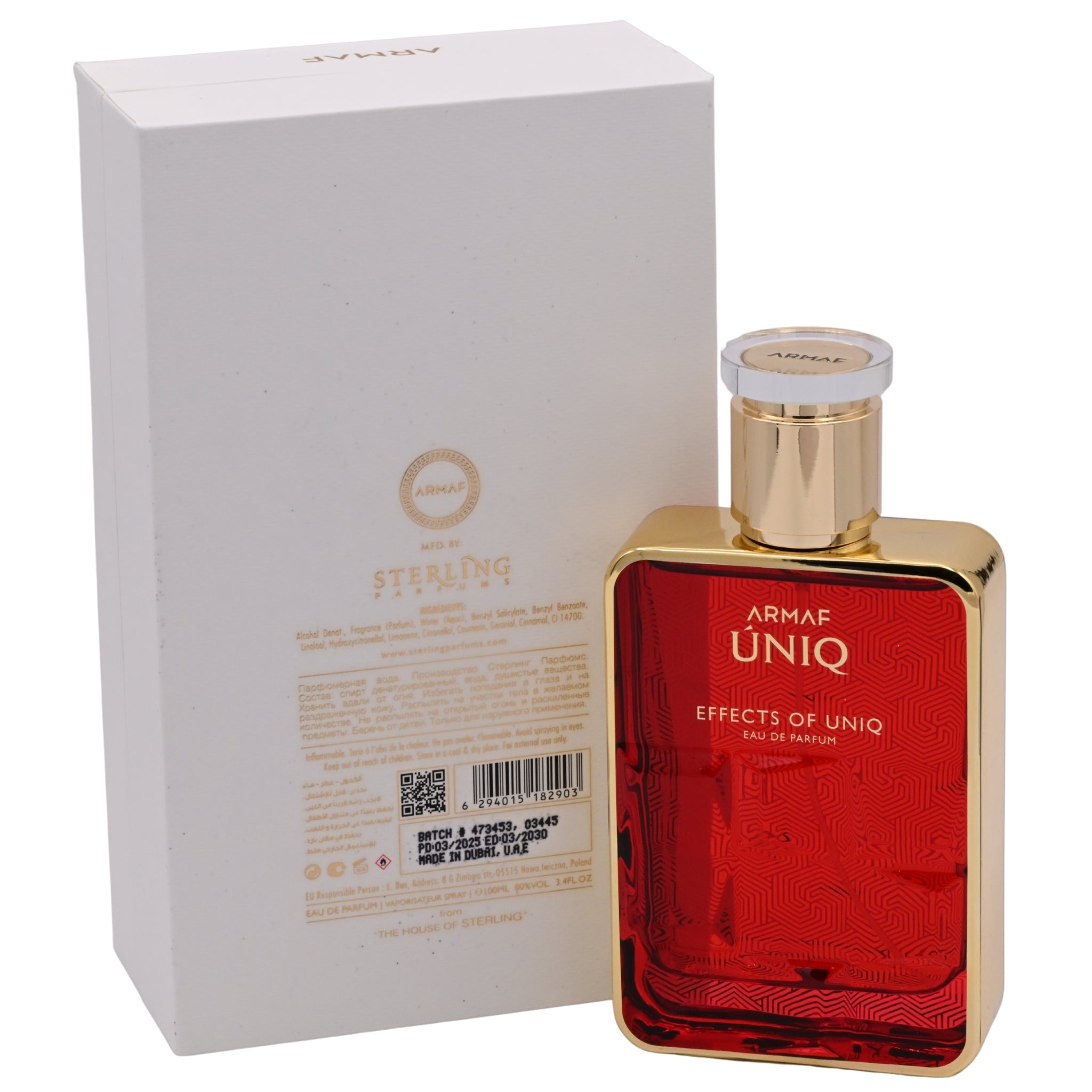 Armaf Uniq Effects of Uniq Eau de Parfum Spray for Men, 3.4 oz (100 ml)