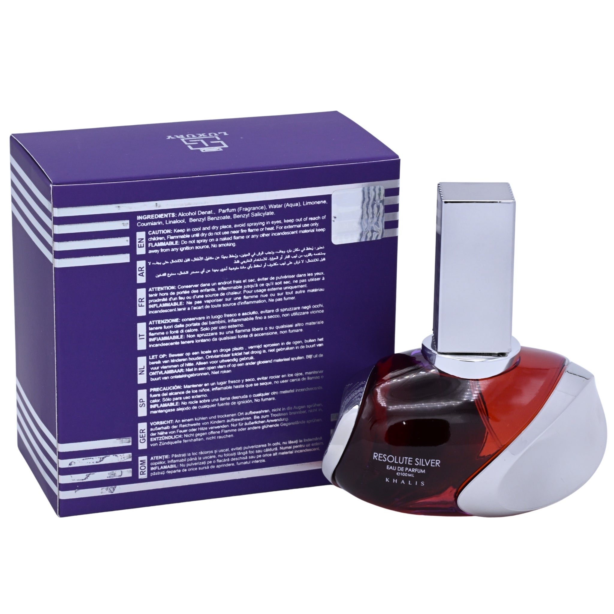 Khalis Resolute Silver Luxury Collection EDP Spray Women 3.4 oz 100ml