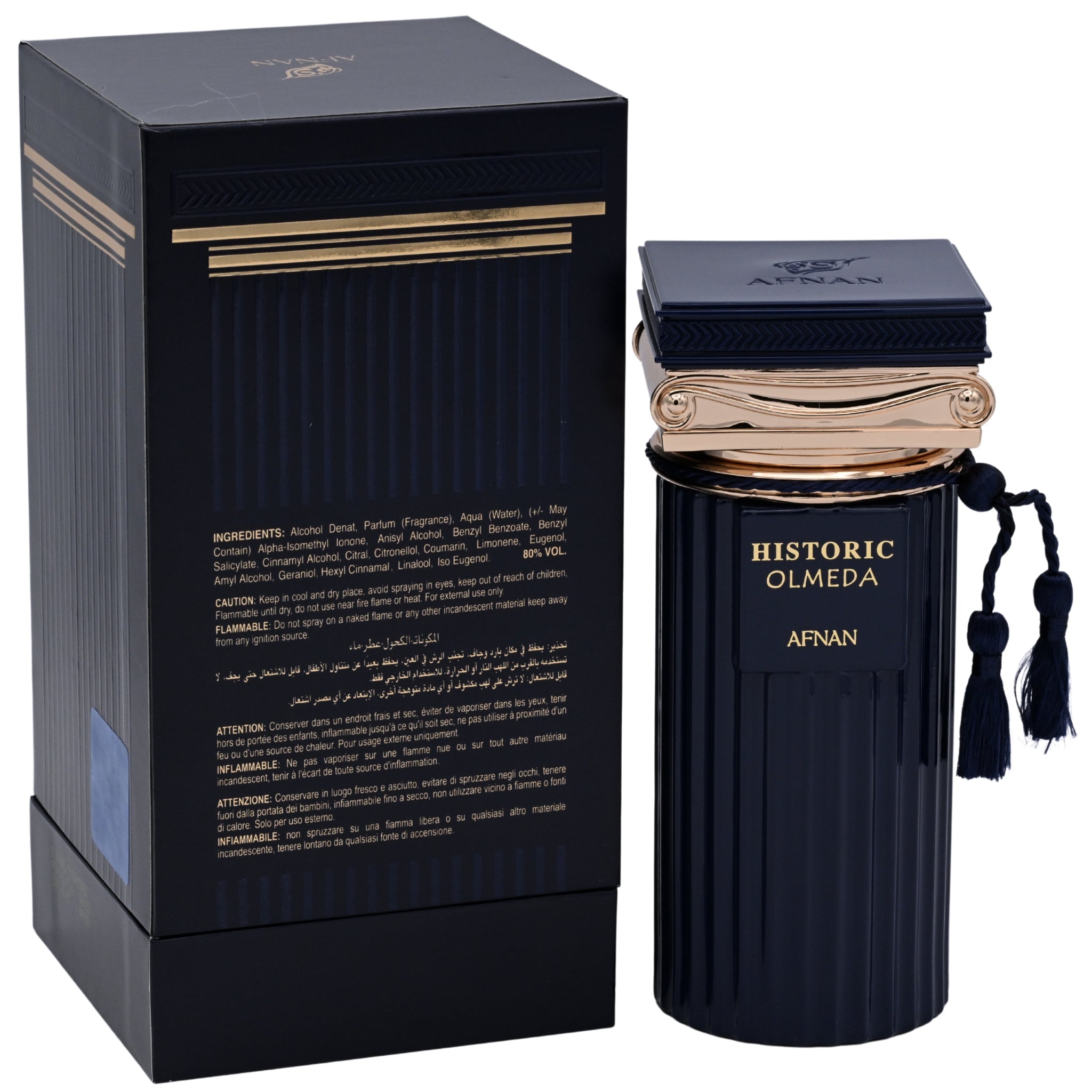 AFNAN Historic Olmeda Eau de Parfum Spray for Men, 3.4 oz (100 ml)