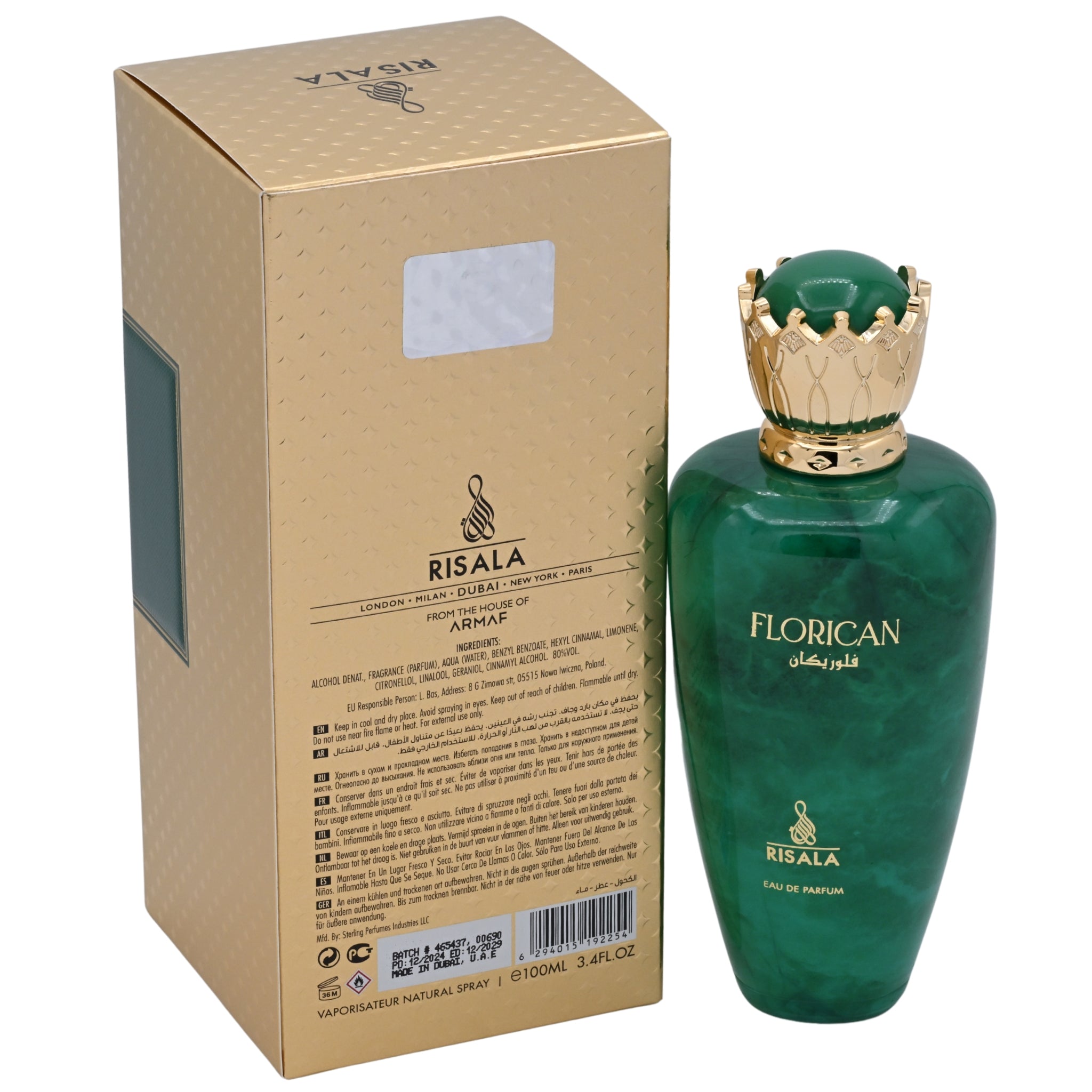 Risala Florican Eau de Parfum Spray for Men, 3.4 oz (100 ml) - New Retail Box