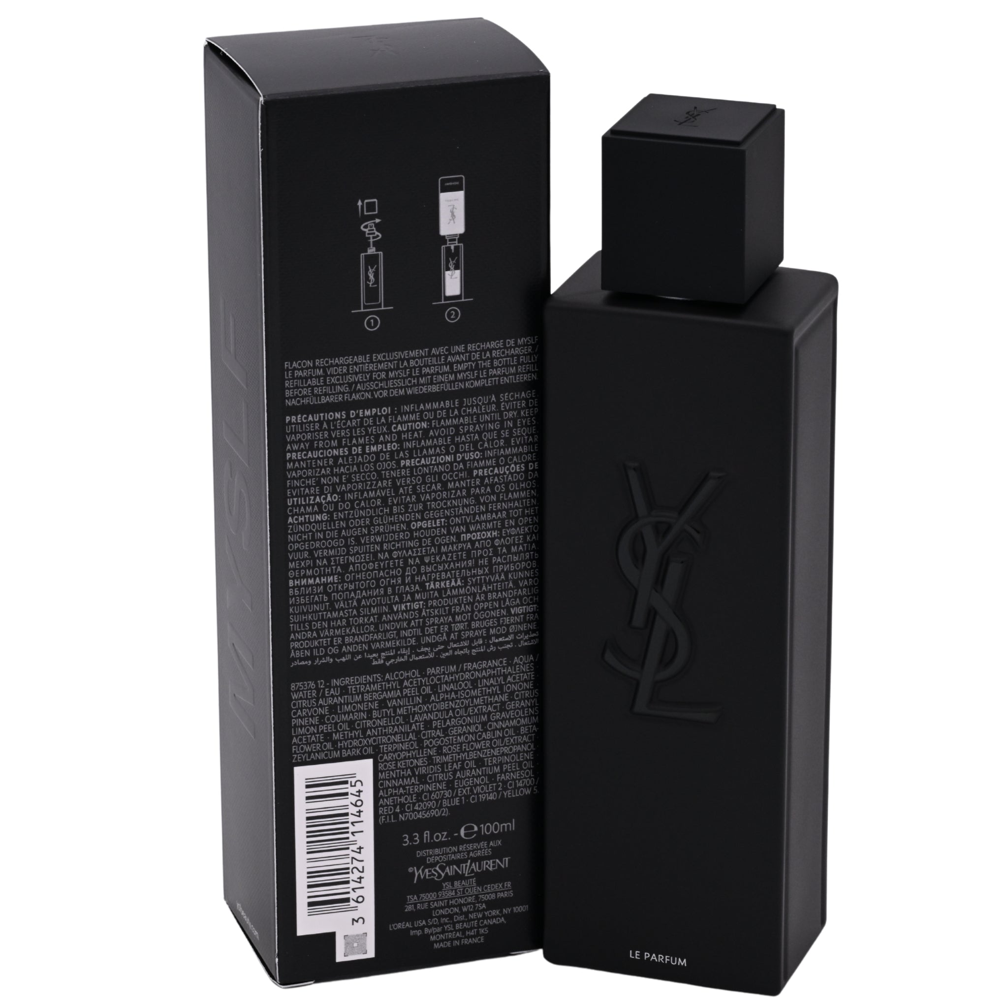Yves Saint Laurent MYSLF Le Parfum Spray for Men 3.3 oz (100 ml) New Retail Box