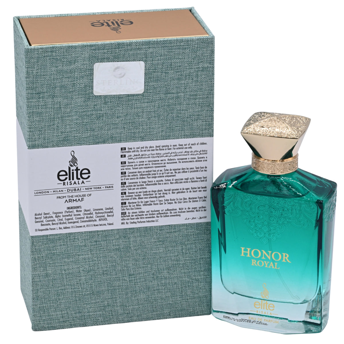 Risala Elite Honor Royal Eau de Parfum Spray Unisex 3.4 fl oz (New Retail Box)