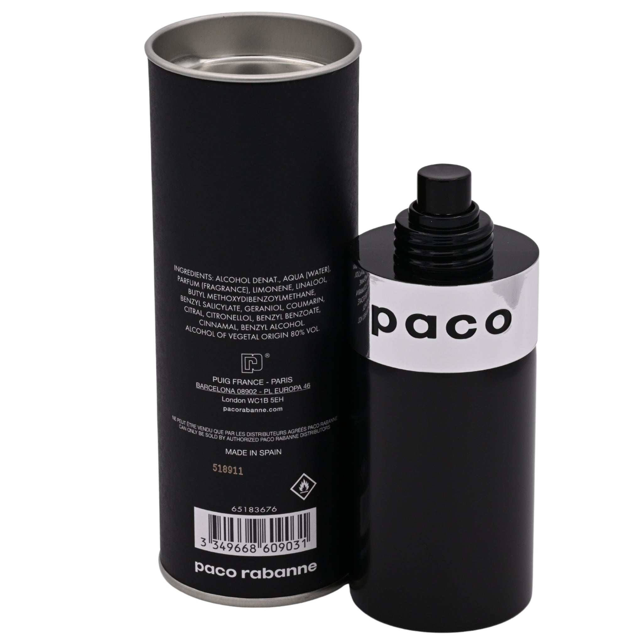 PACO Paco Rabanne Men 3.4 oz 3.3 edt cologne NEW IN CAN / TIN