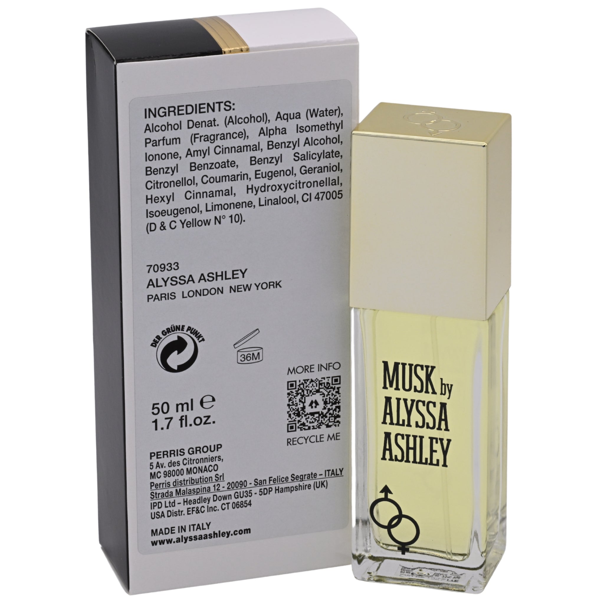 Alyssa Ashley Musk Eau de Toilette (EDT) Spray for Women 1.7 oz / 50 mL - New Retail Box