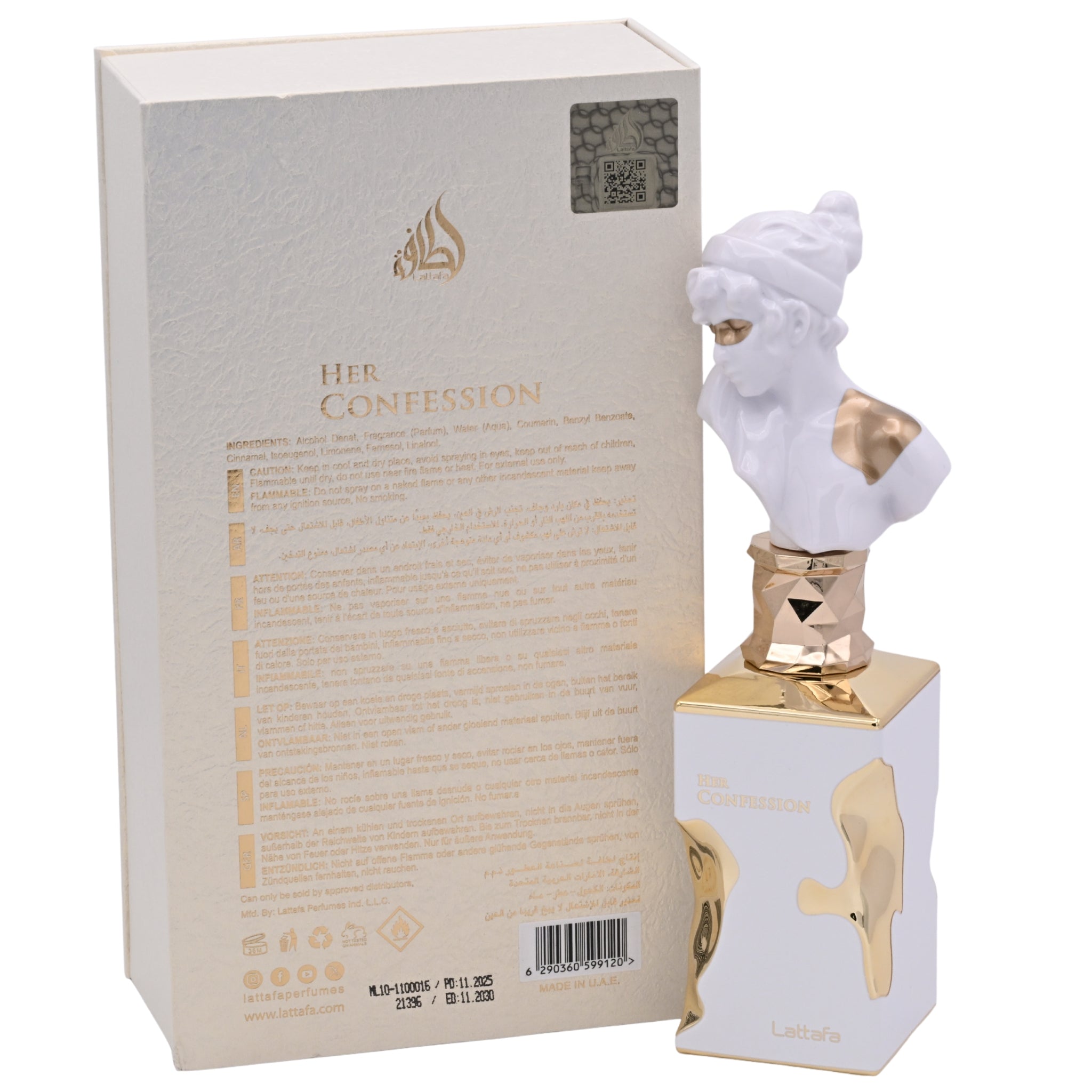 Lattafa Her Confession Eau de Parfum Spray for Women 3.4 oz (100 ml) New Retail Box