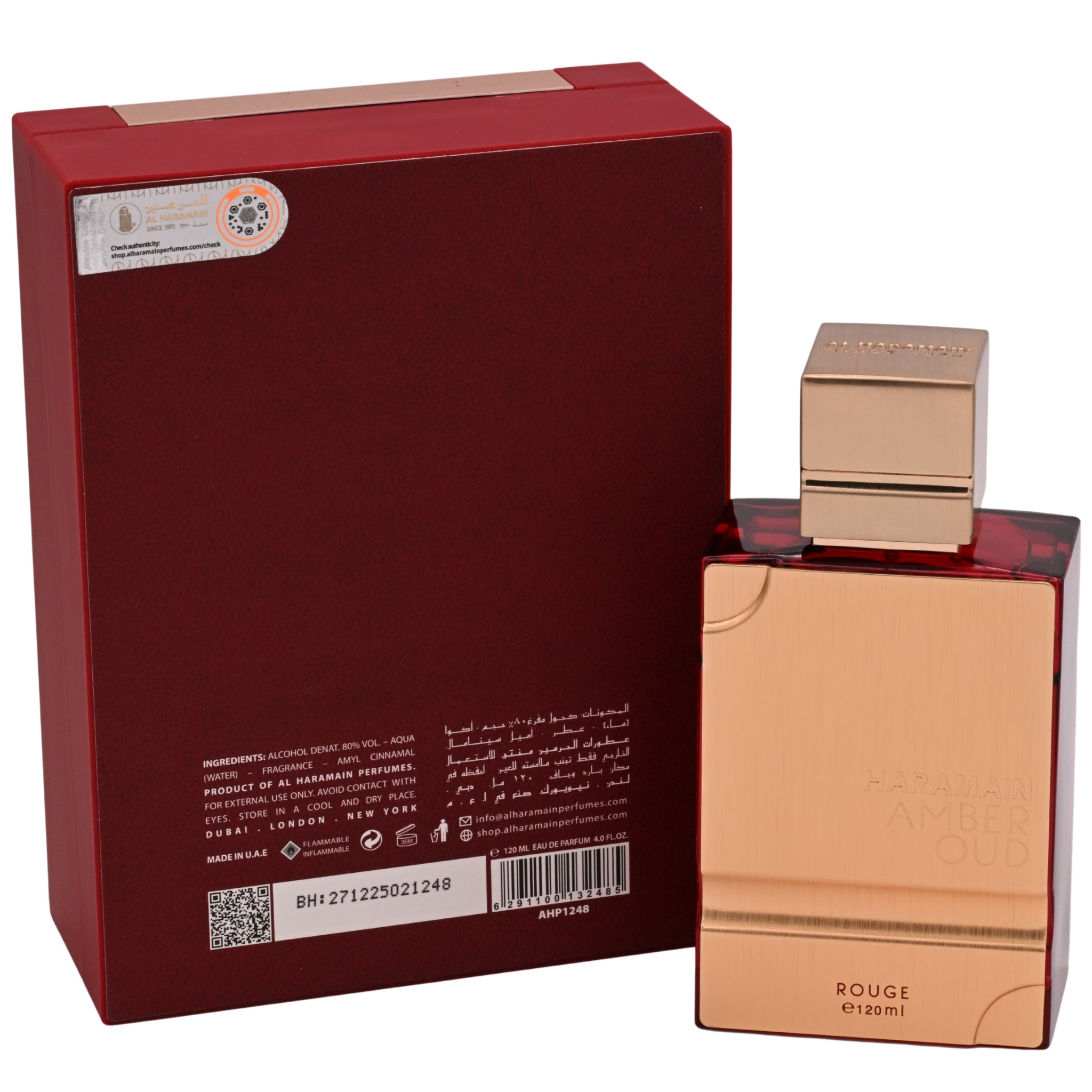 Amber Oud Rouge by Al Haramain for unisex EDP 4.0 oz New in Box