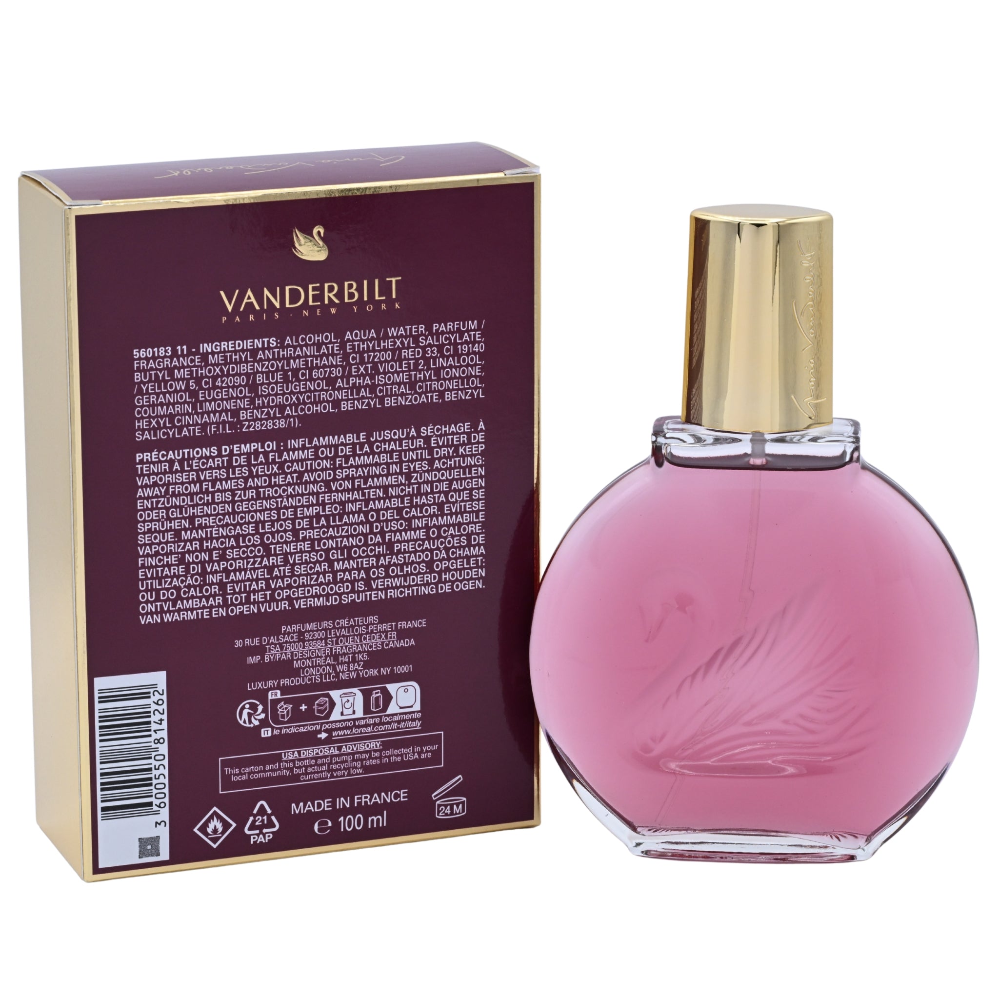 Gloria Vanderbilt Minuit A New York EDP Spray Women 3.38 oz 100ml New Box
