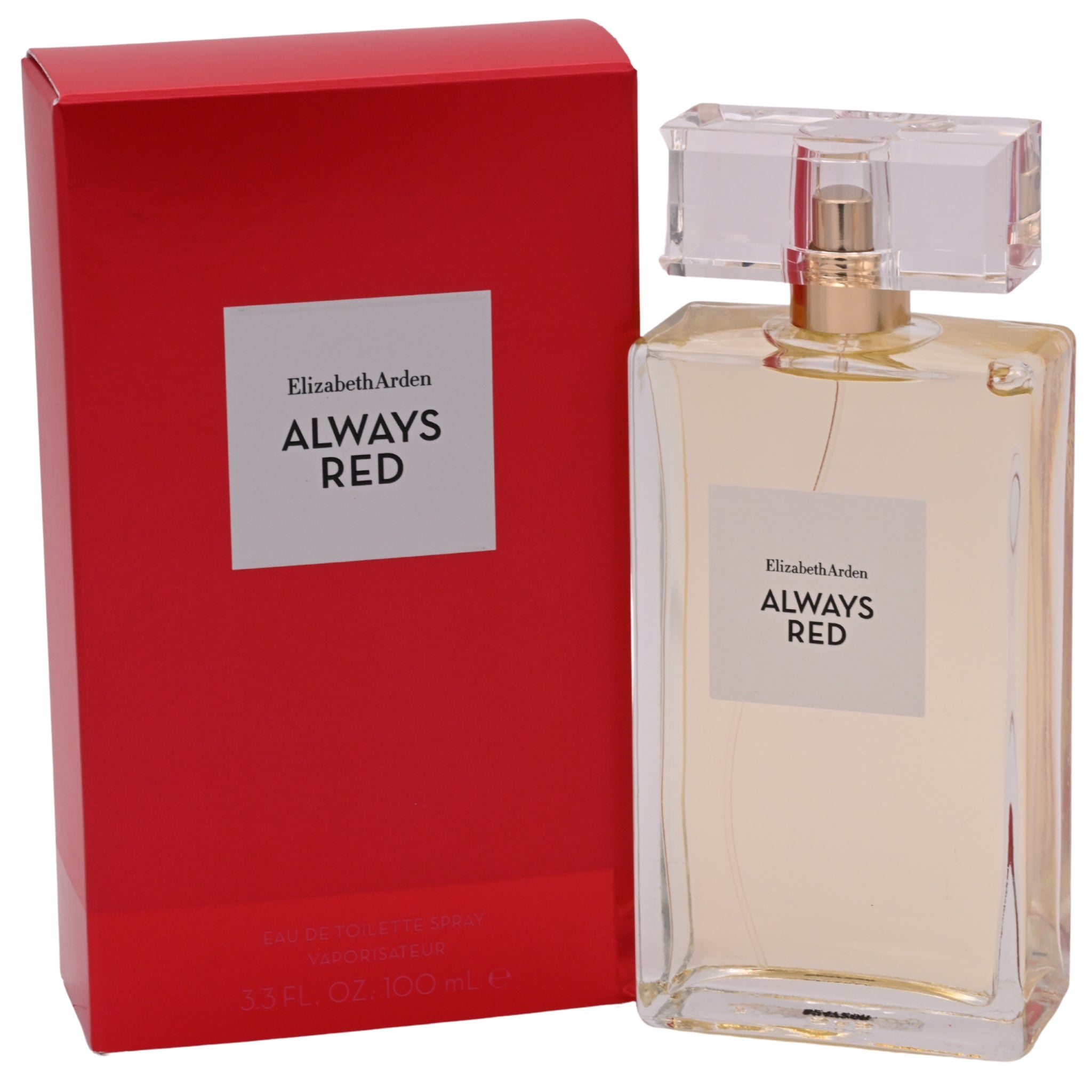 Elizabeth Arden Always Red perfume bottle and packaging