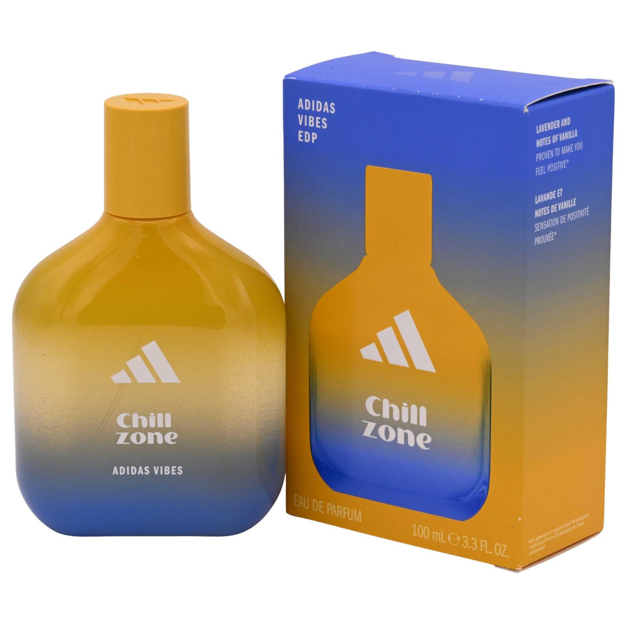 Adidas Vibes Chill Zone Eau de Parfum (EDP) Spray Unisex 3.3 oz / 100 ml New Retail Box